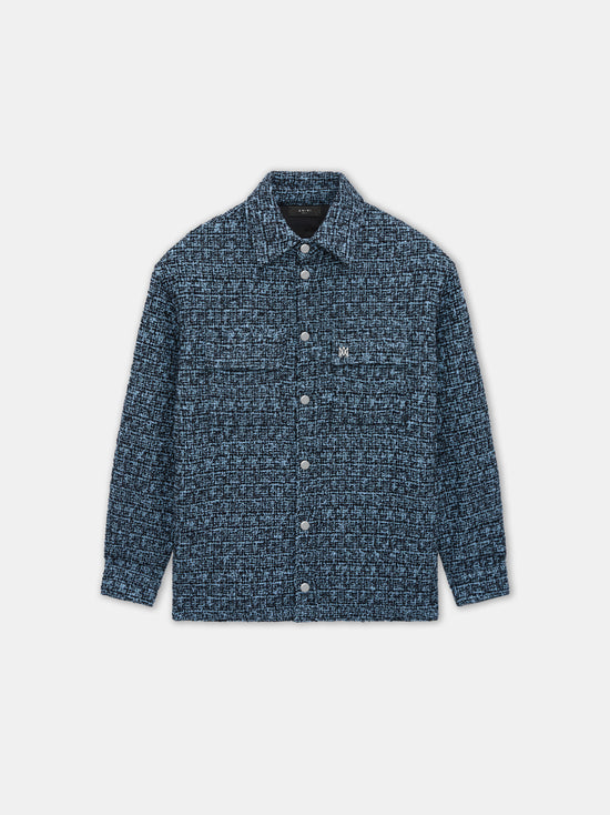 BOUCLE PADDED OVERSHIRT - Midnight Blue