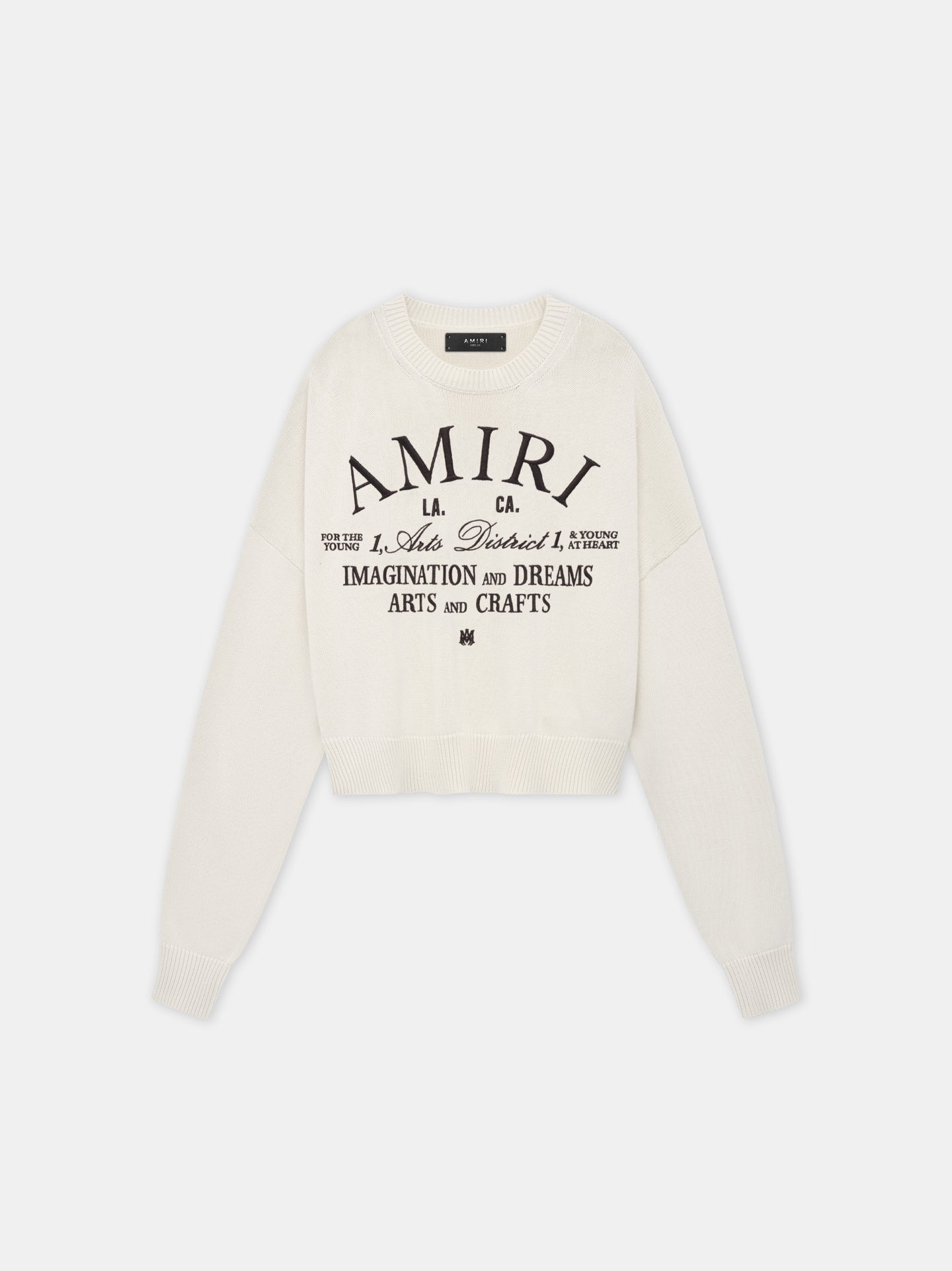 WOMEN - WOMEN'S AMIRI ARTS DISTRICT CREW - White