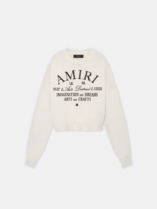 WOMEN - WOMEN'S AMIRI ARTS DISTRICT CREW - White