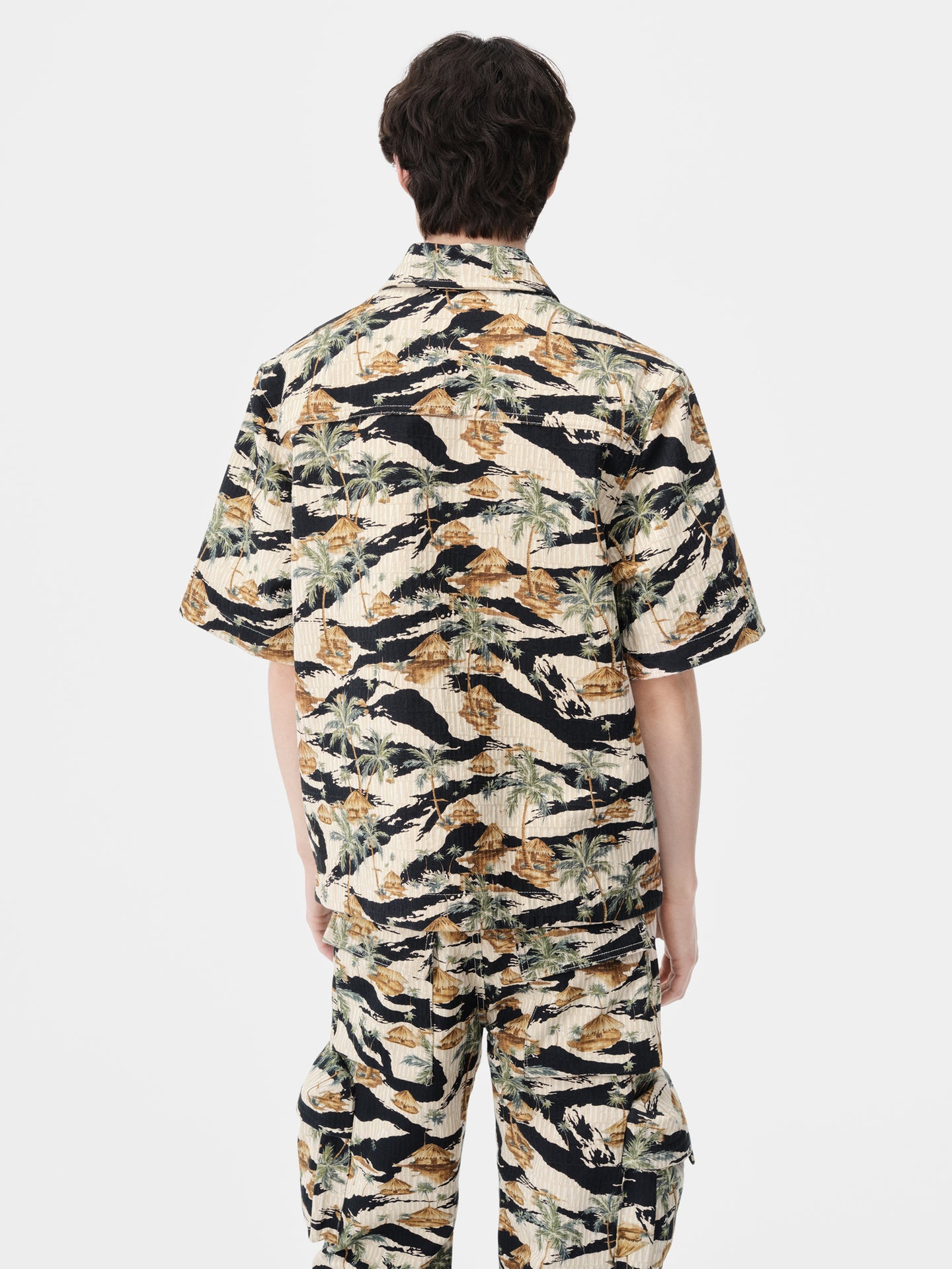 AMIRI REPEAT PALM CAMP SHIRT - Mojave Desert