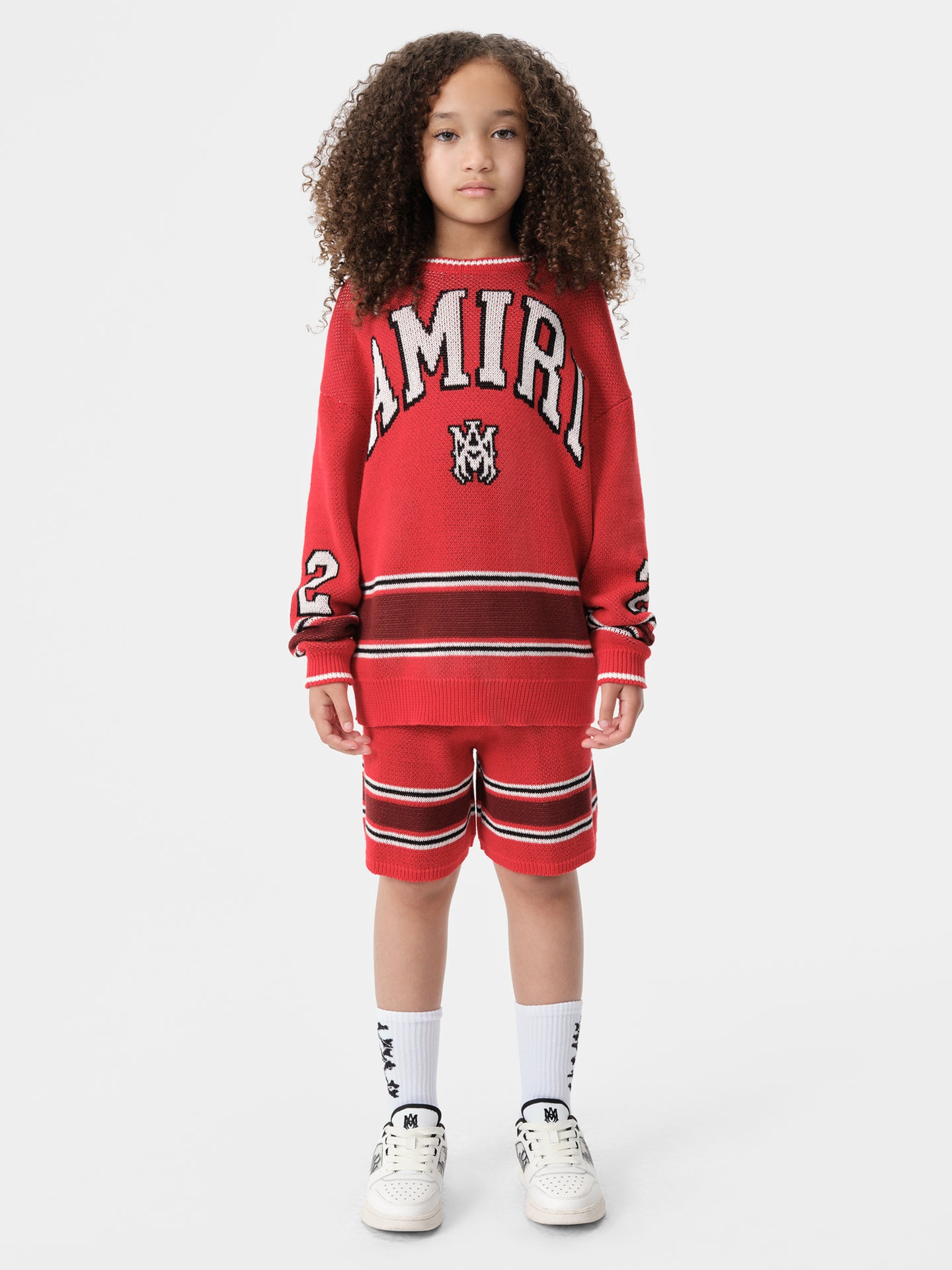 KIDS - KIDS' AMIRI 22 STRIPE CREW - Red