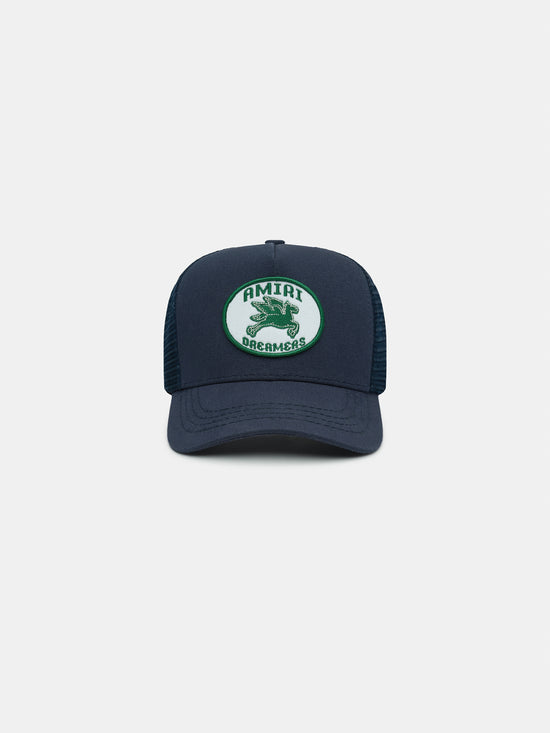 KIDS - KIDS' AMIRI DREAMERS PATCH TRUCKER HAT - Midnight Blue - AMIRI