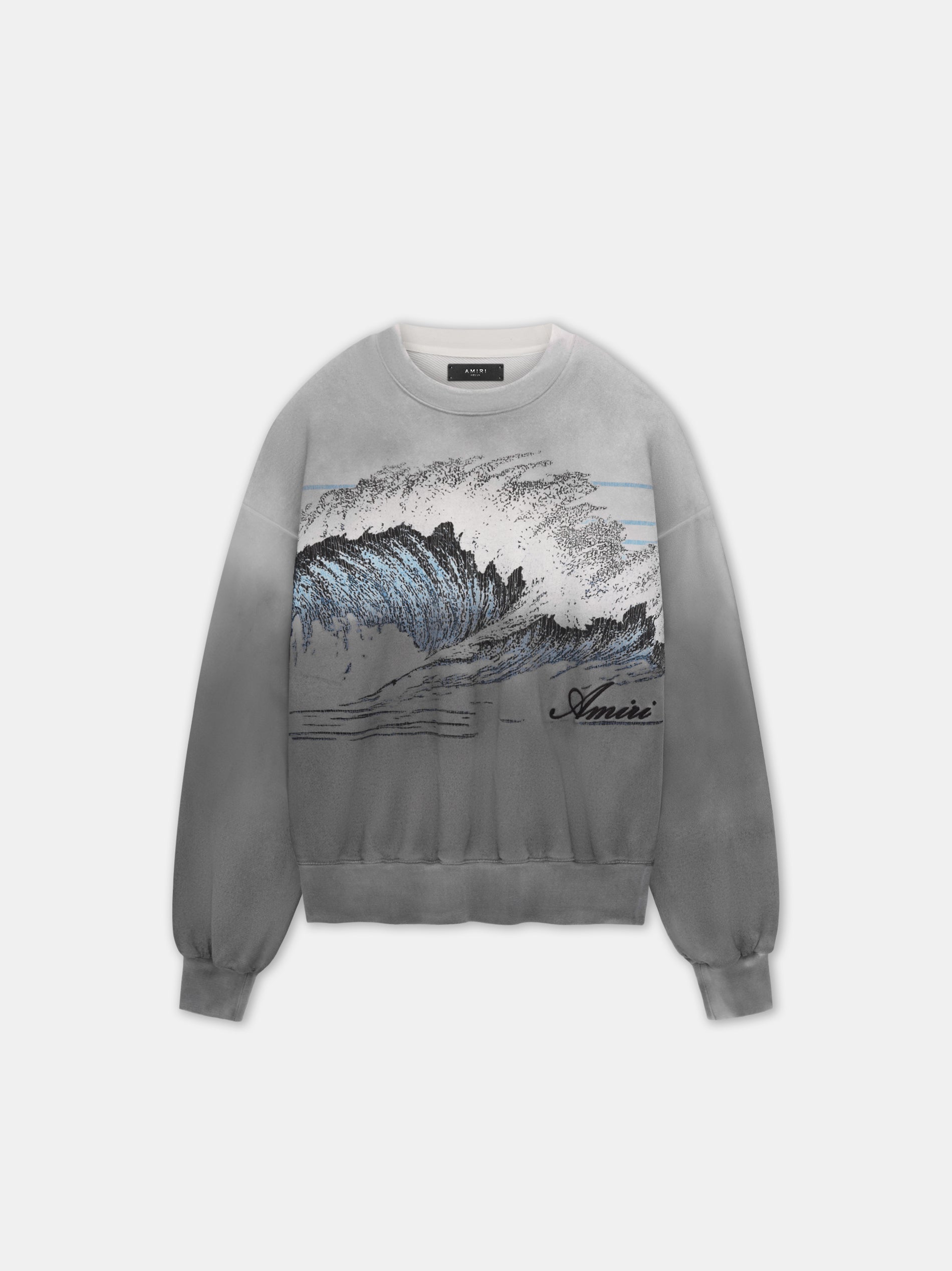 Product VINTAGE WAVE OVERSIZED CREW - Black featured image