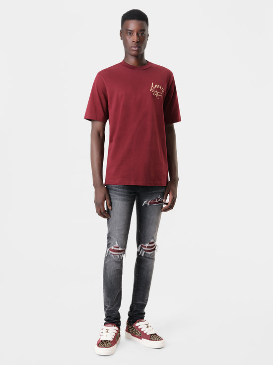 AMIRI HOLLYWOOD TEE - Burgundy