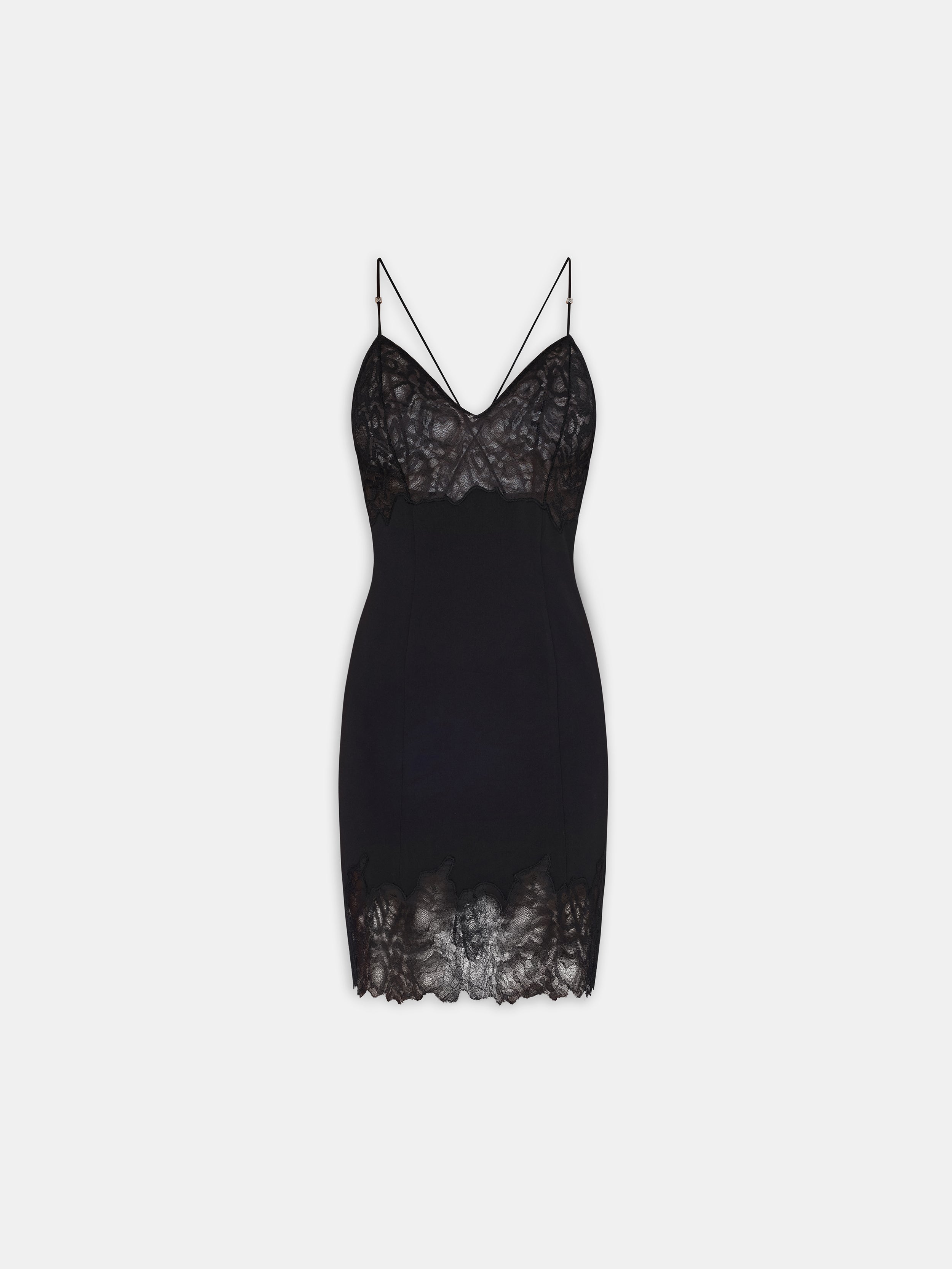 Product WOMEN - WOMEN'S MARBLE LACE MINI DRESS - BLACK featured image