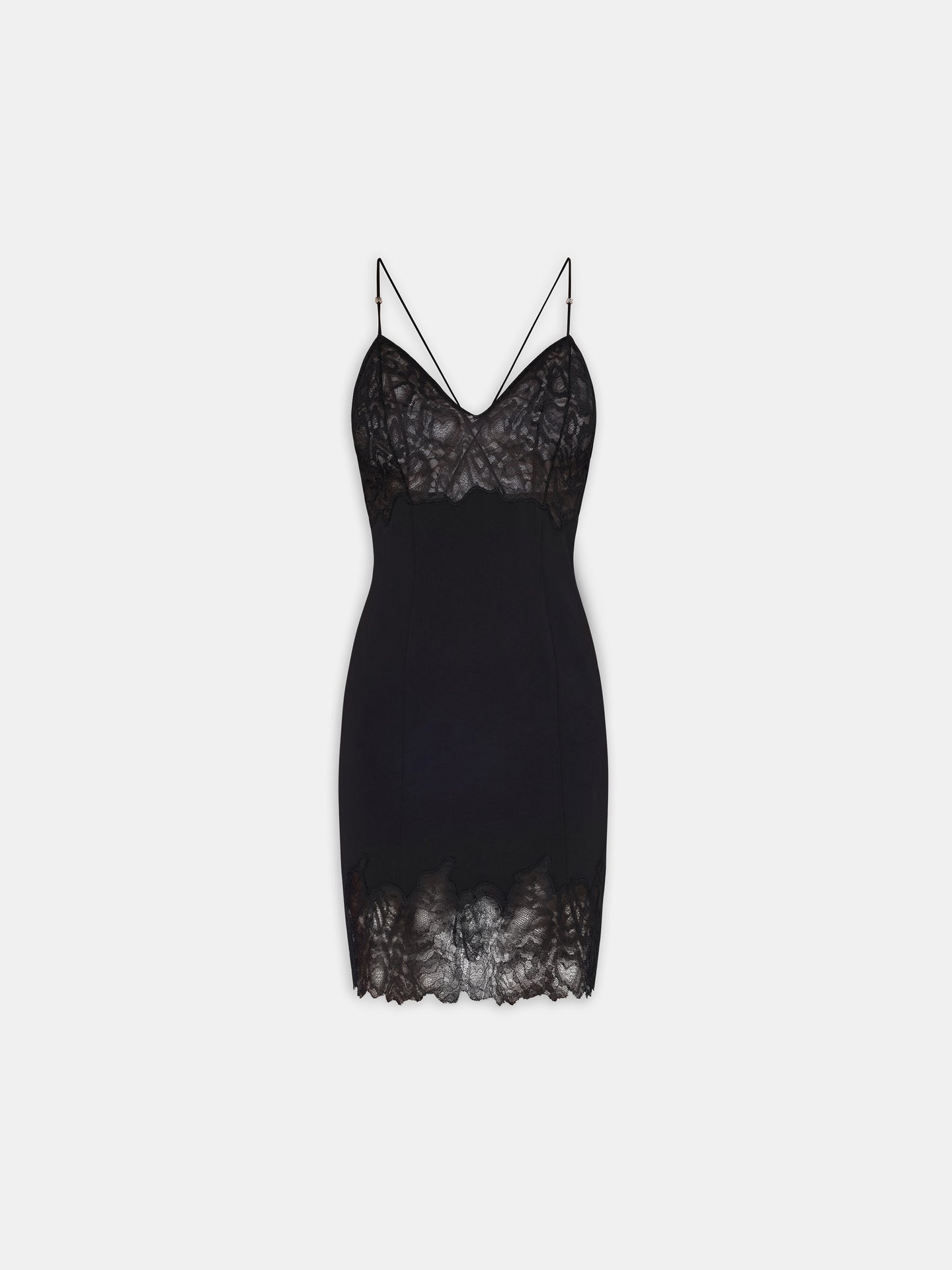 WOMEN - WOMEN'S MARBLE LACE MINI DRESS - BLACK - AMIRI