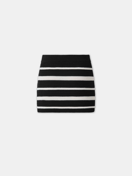 WOMEN - WOMEN'S MA STRIPED MINI SKIRT - Black