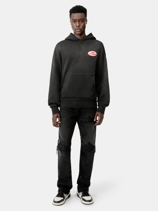 STATION PATCH OVERSIZED HOODIE - Black - AMIRI