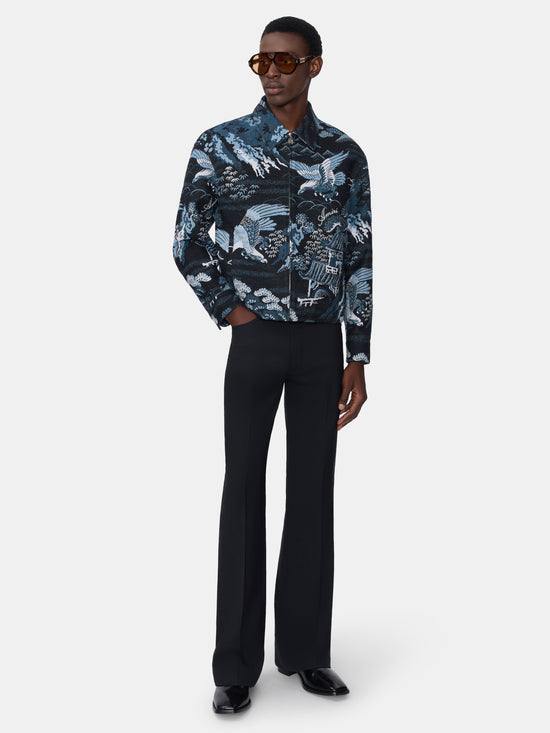 BIRD TAPESTRY BLOUSON - BLACK - AMIRI