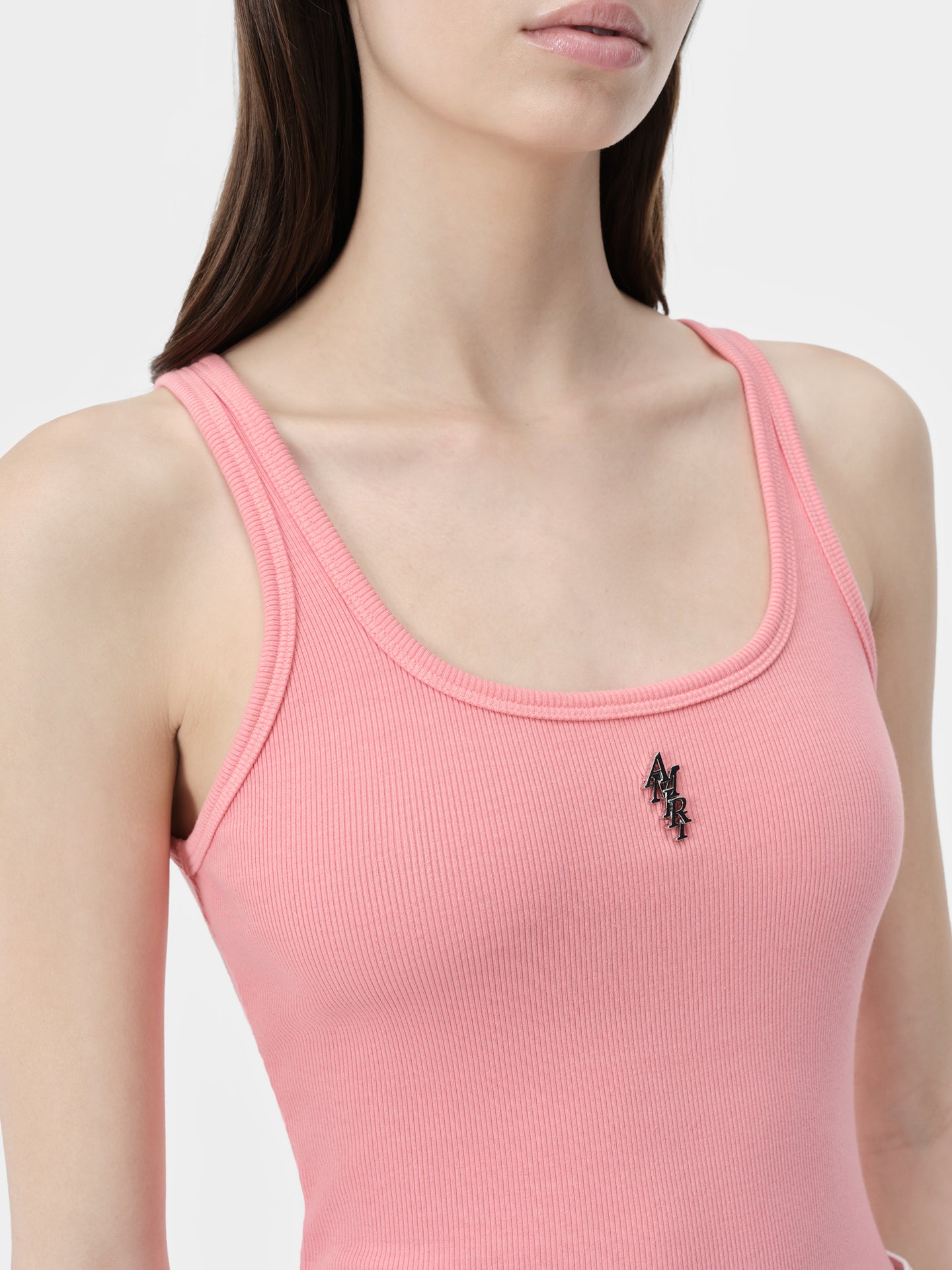 WOMEN - WOMEN'S AMIRI STACKED RIBBED TANK - Flamingo Pink