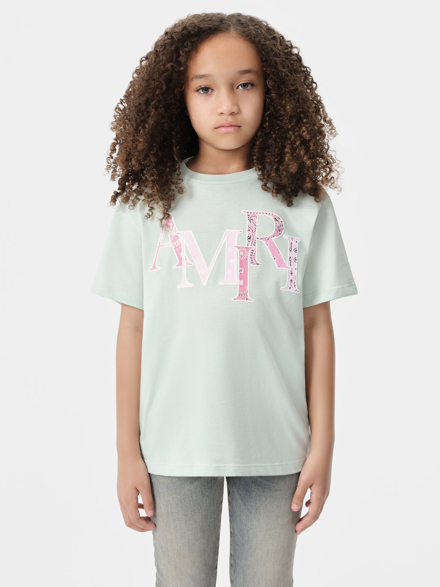 KIDS - KIDS' AMIRI BANDANA STAGGERED TEE - Surf Spray