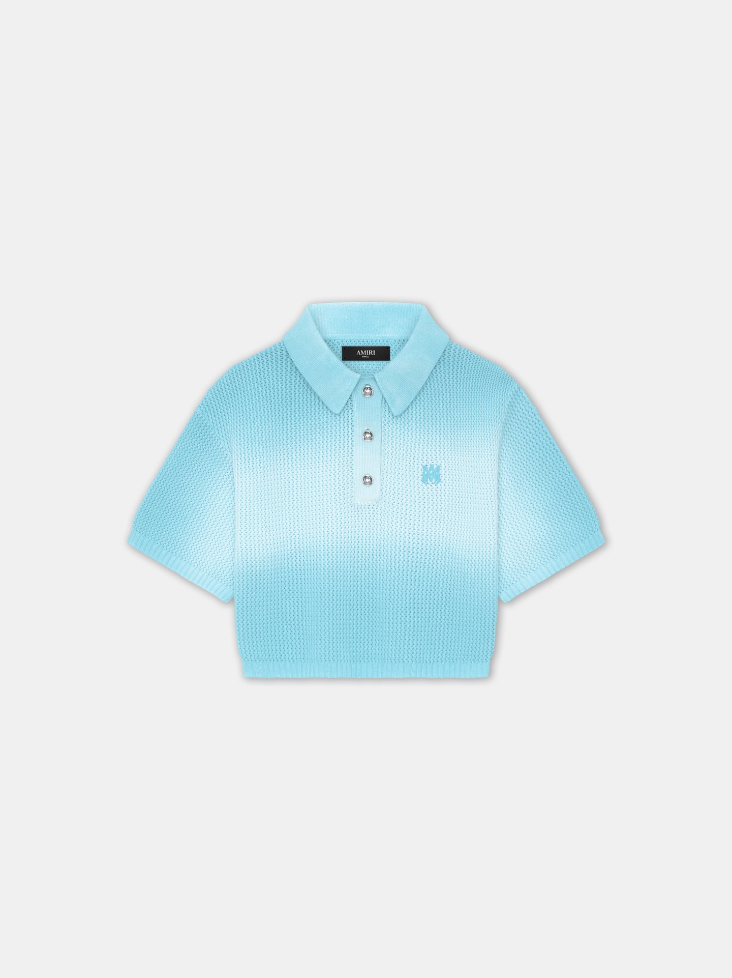 WOMEN - WOMEN'S MA CROPPED POLO - Ice Blue - AMIRI