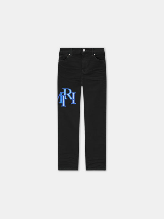KIDS - KIDS' AMIRI STAGGERED LOGO JEAN - Black - AMIRI