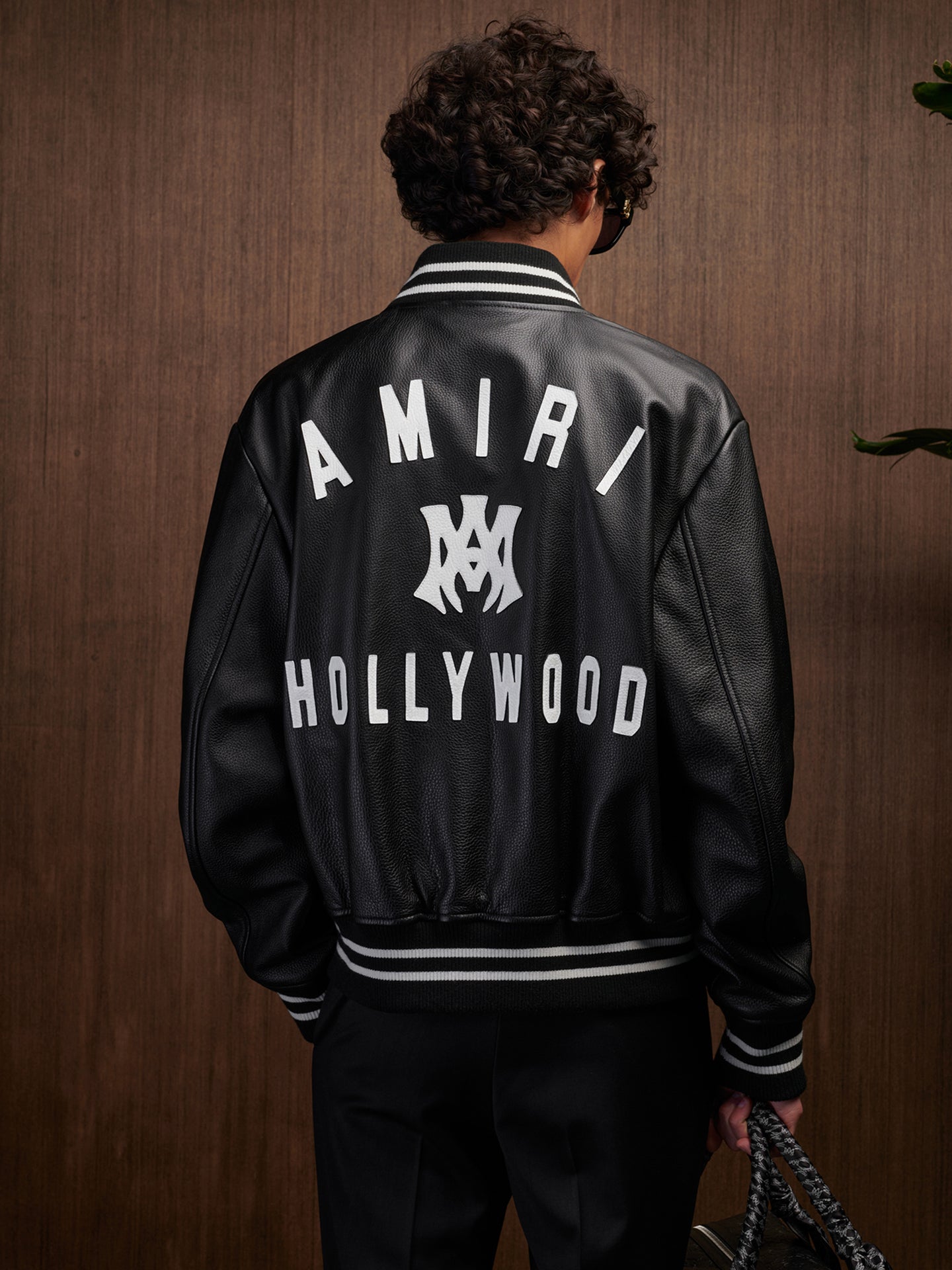 MA HOLLYWOOD LEATHER BOMBER - Black