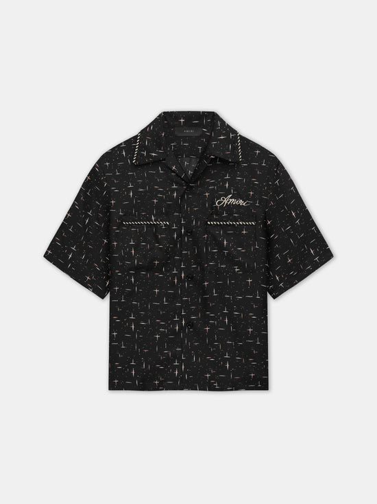 FLECK AMIRI BOWLING SHIRT - Black