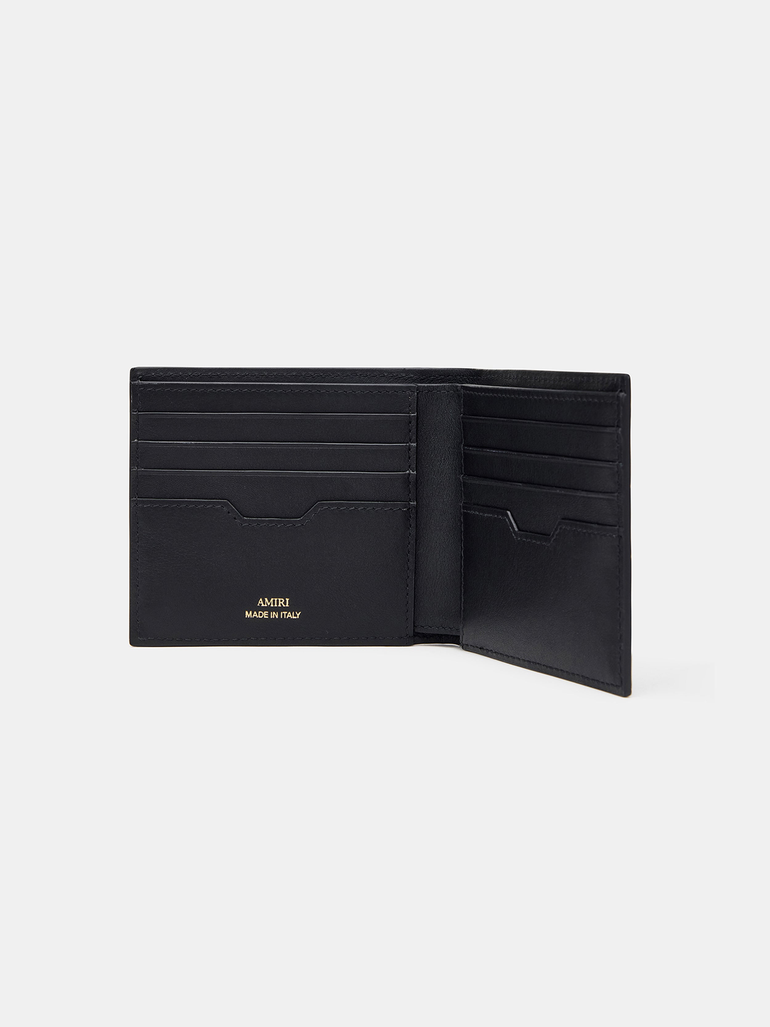 CROC EMBOSSED BIFOLD - BLACK