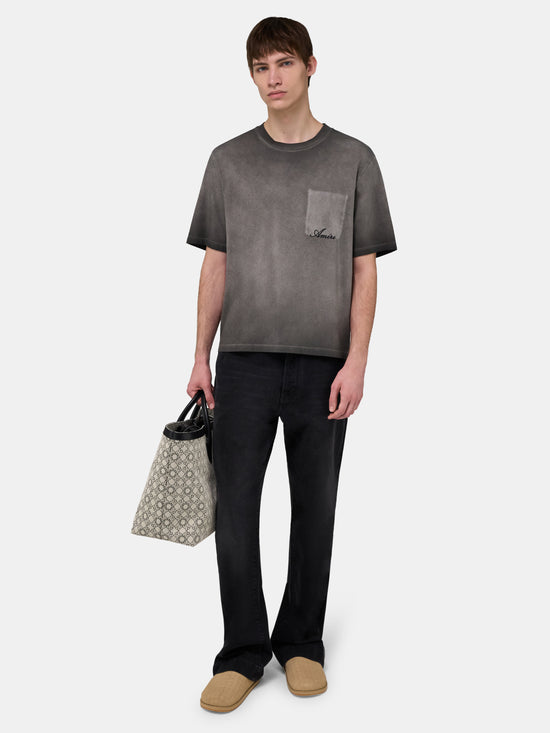 FADED POCKET BOX TEE - Black - AMIRI