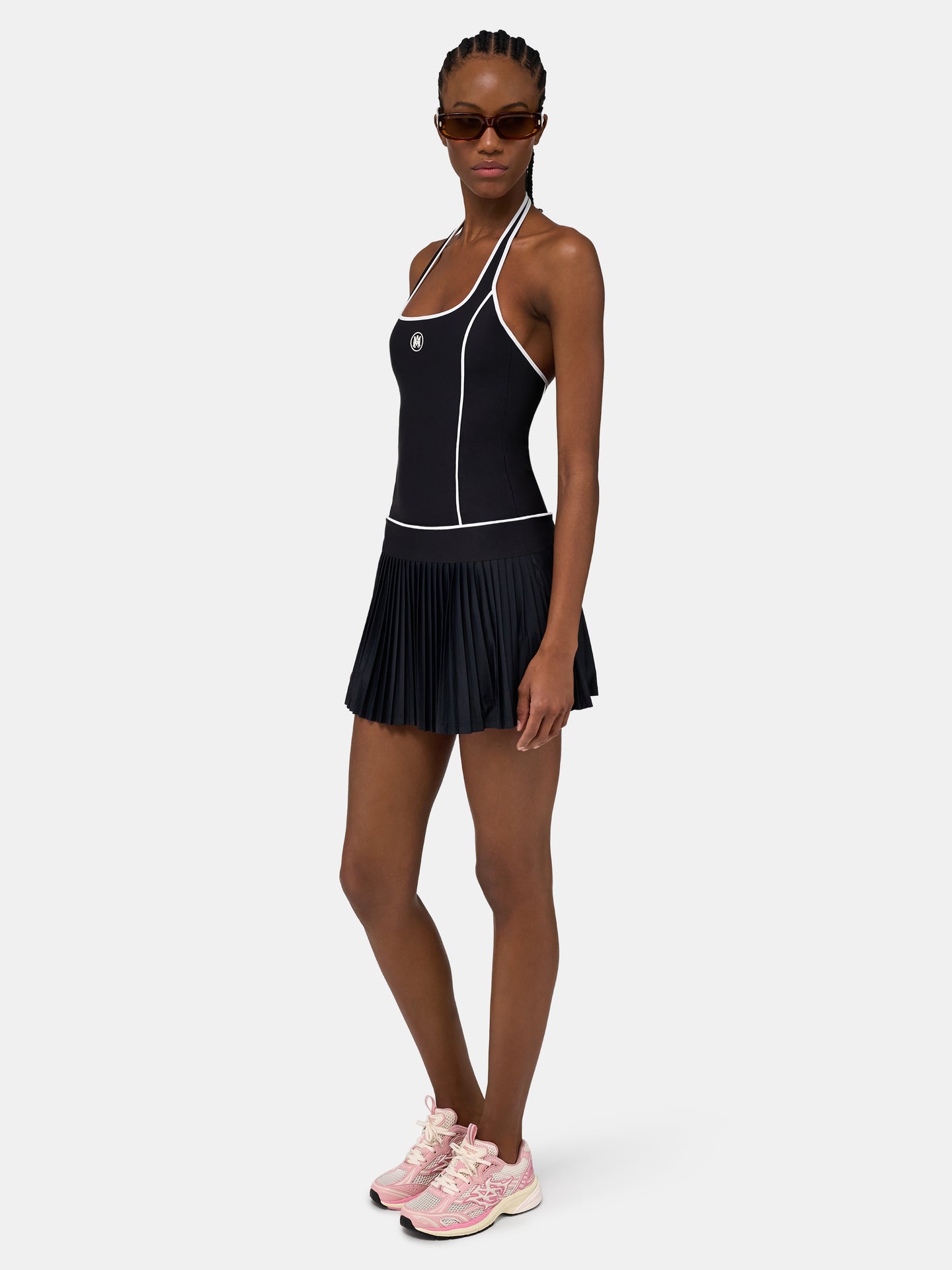 WOMEN - WOMEN'S MA PLEATED MINI DRESS - Black - AMIRI