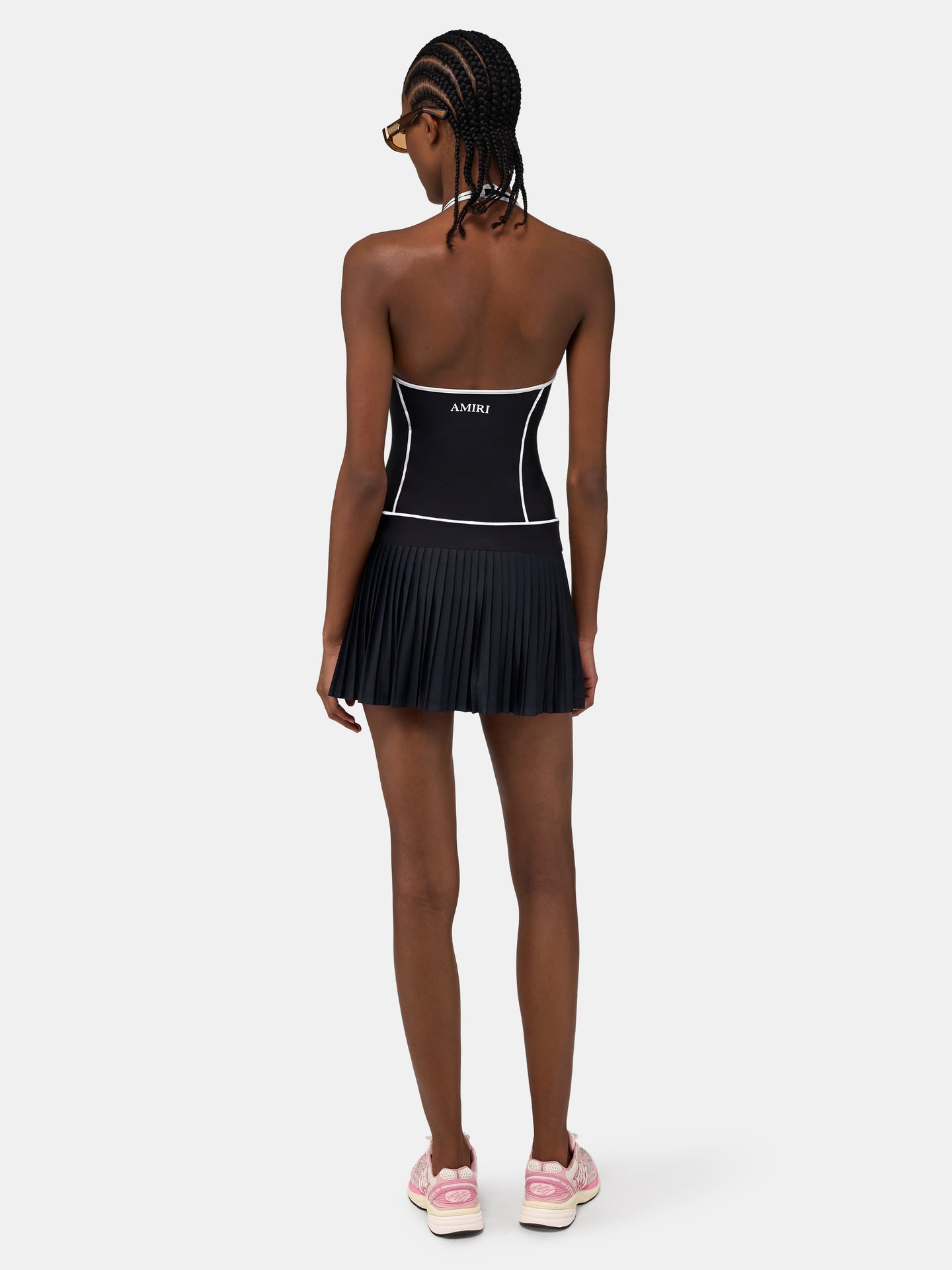 WOMEN - WOMEN'S MA PLEATED MINI DRESS - Black - AMIRI