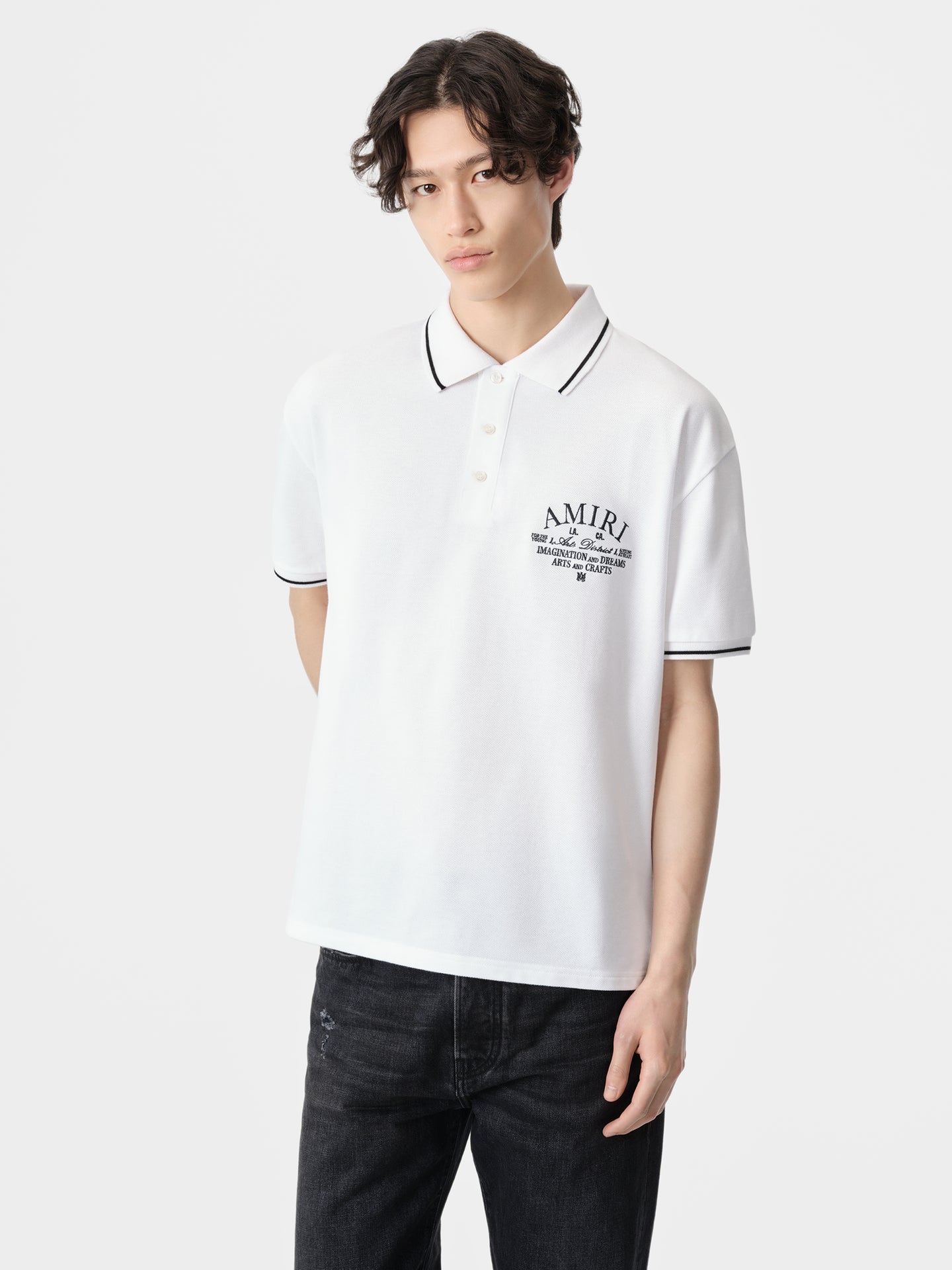 AMIRI ARTS DISTRICT POLO - White