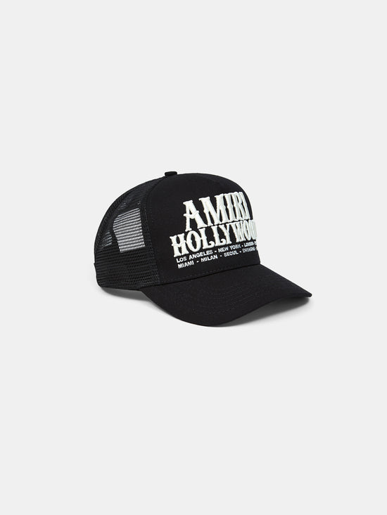 AMIRI HOLLYWOOD TRUCKER HAT - Black - AMIRI