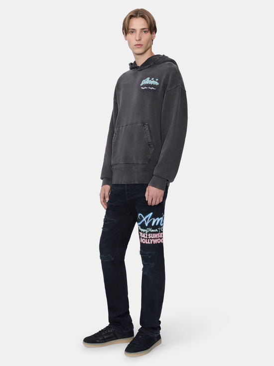 AMIRI NEON LIGHTS SLIM JEAN - DUSK BLACK - AMIRI