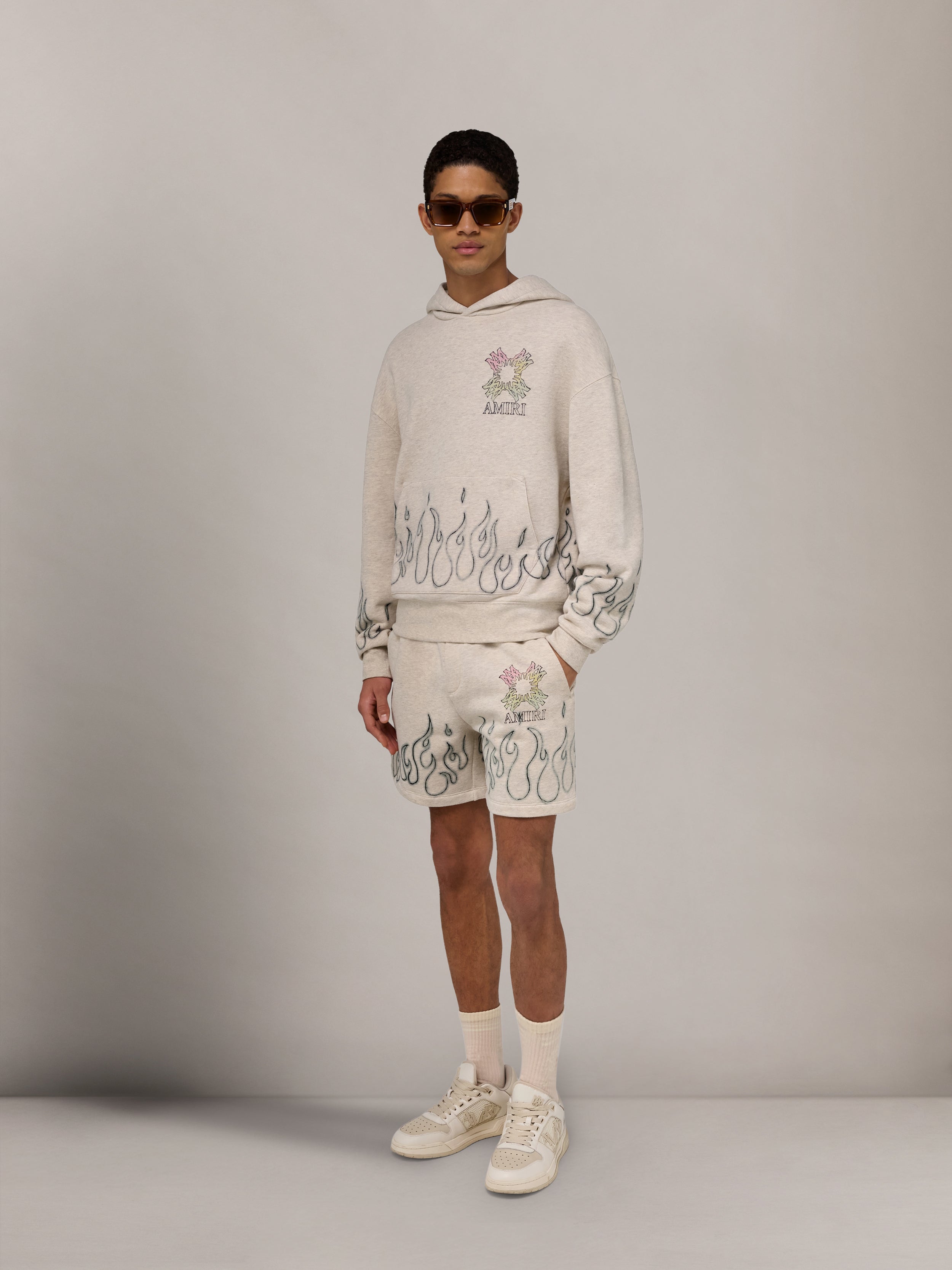 MA QUAD FLAMES OVERSIZED HOODIE - Ivory – AMIRI
