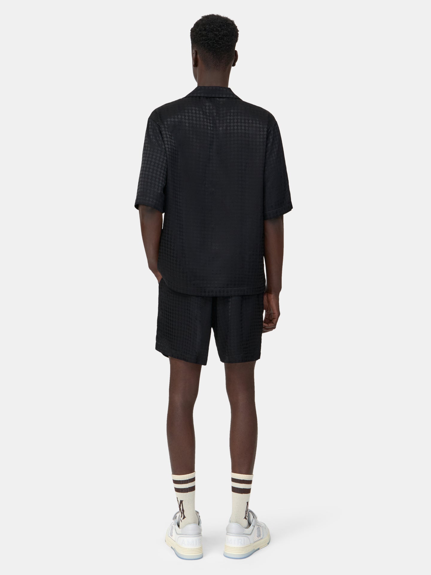 MA QUAD JACQUARD CAMP SHIRT - Black - AMIRI