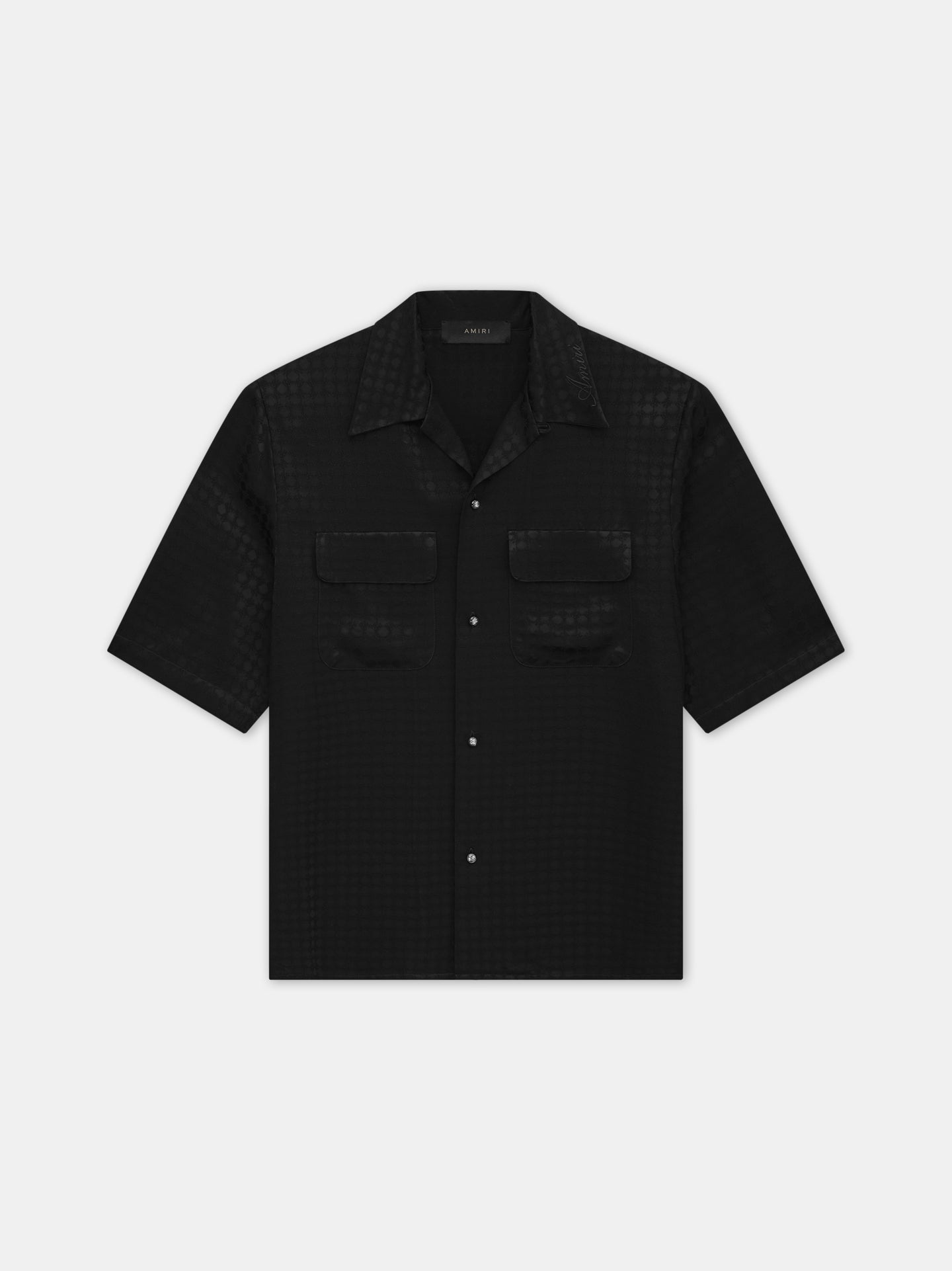 MA QUAD JACQUARD CAMP SHIRT - Black - AMIRI