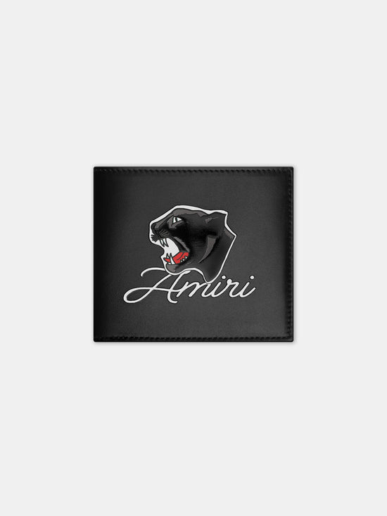 AMIRI PANTHER LEATHER BIFOLD - Black