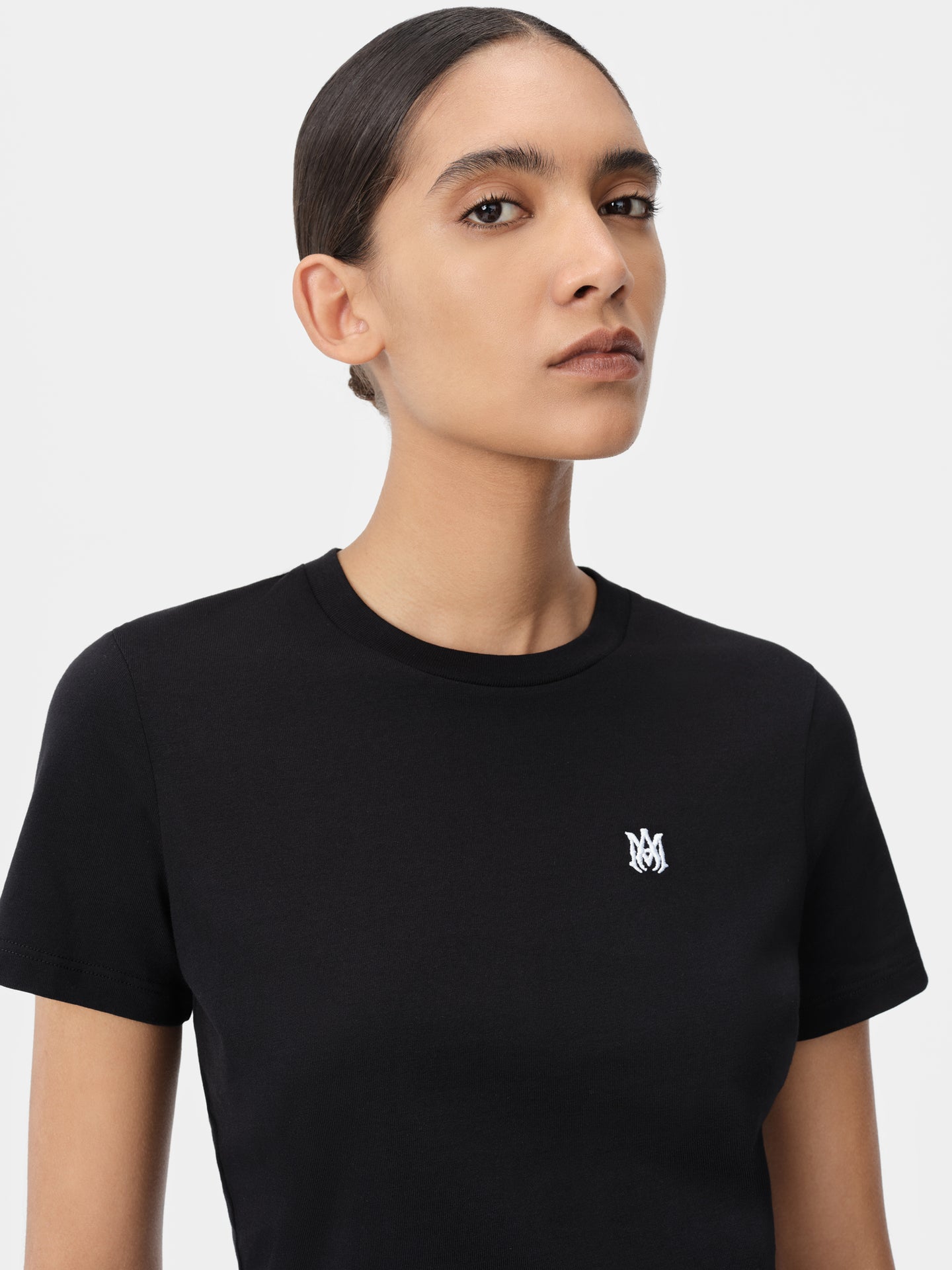 WOMEN - WOMEN'S MA EMBROIDERED BABY TEE - Black