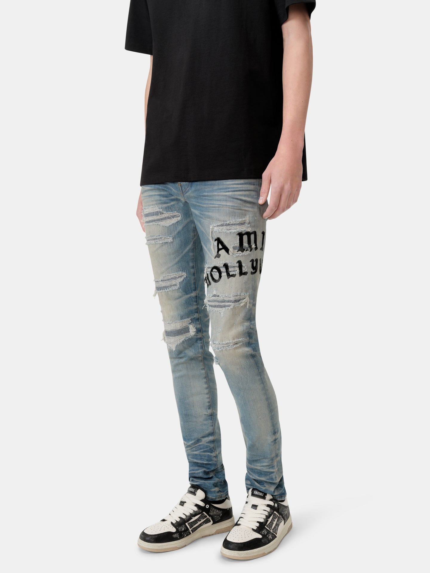 AMIRI HOLLYWOOD REPAIRED JEAN - Honeycomb Indigo - AMIRI