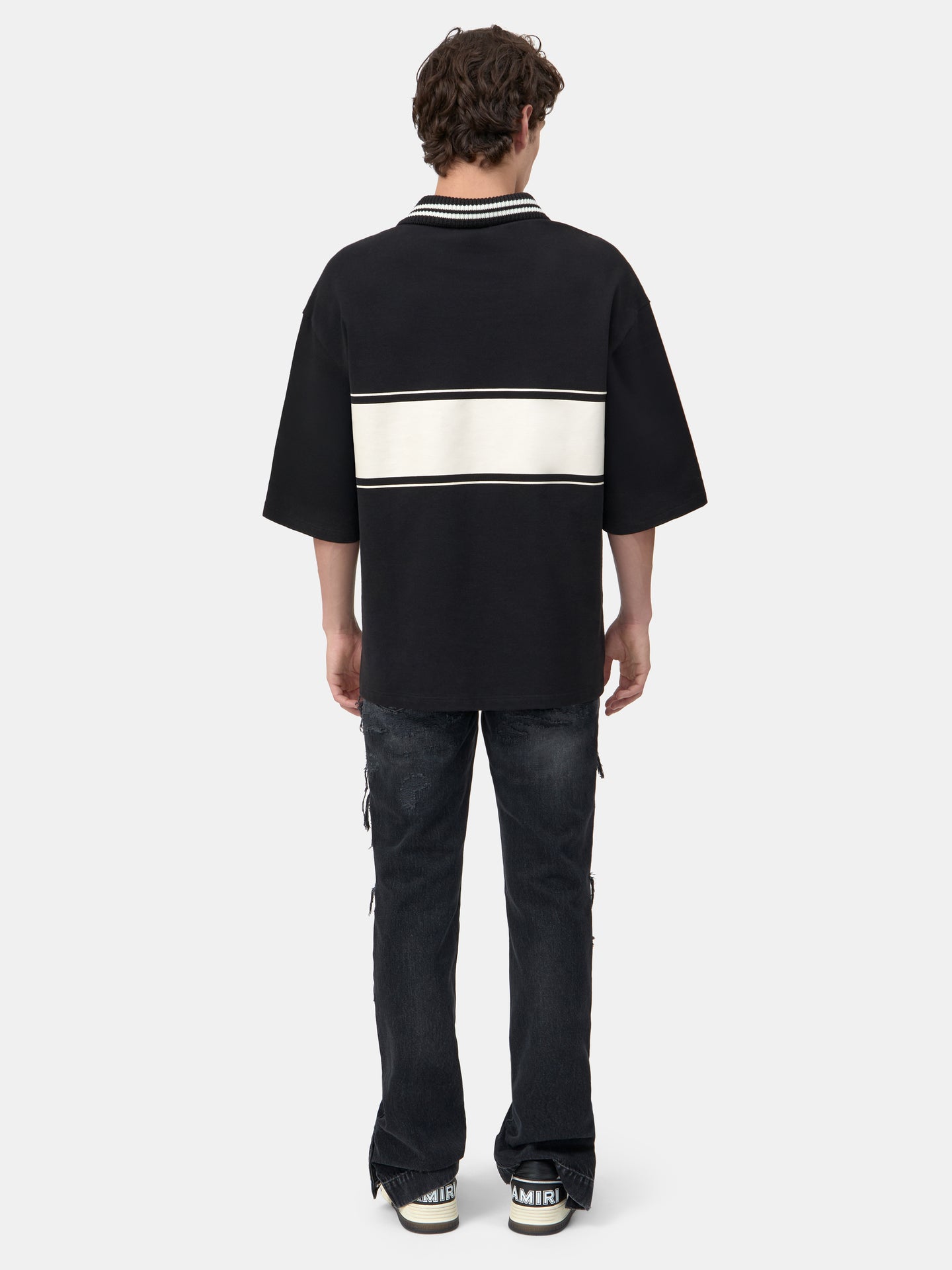 AMIRI SPORT OVERSIZED POLO - Black - AMIRI