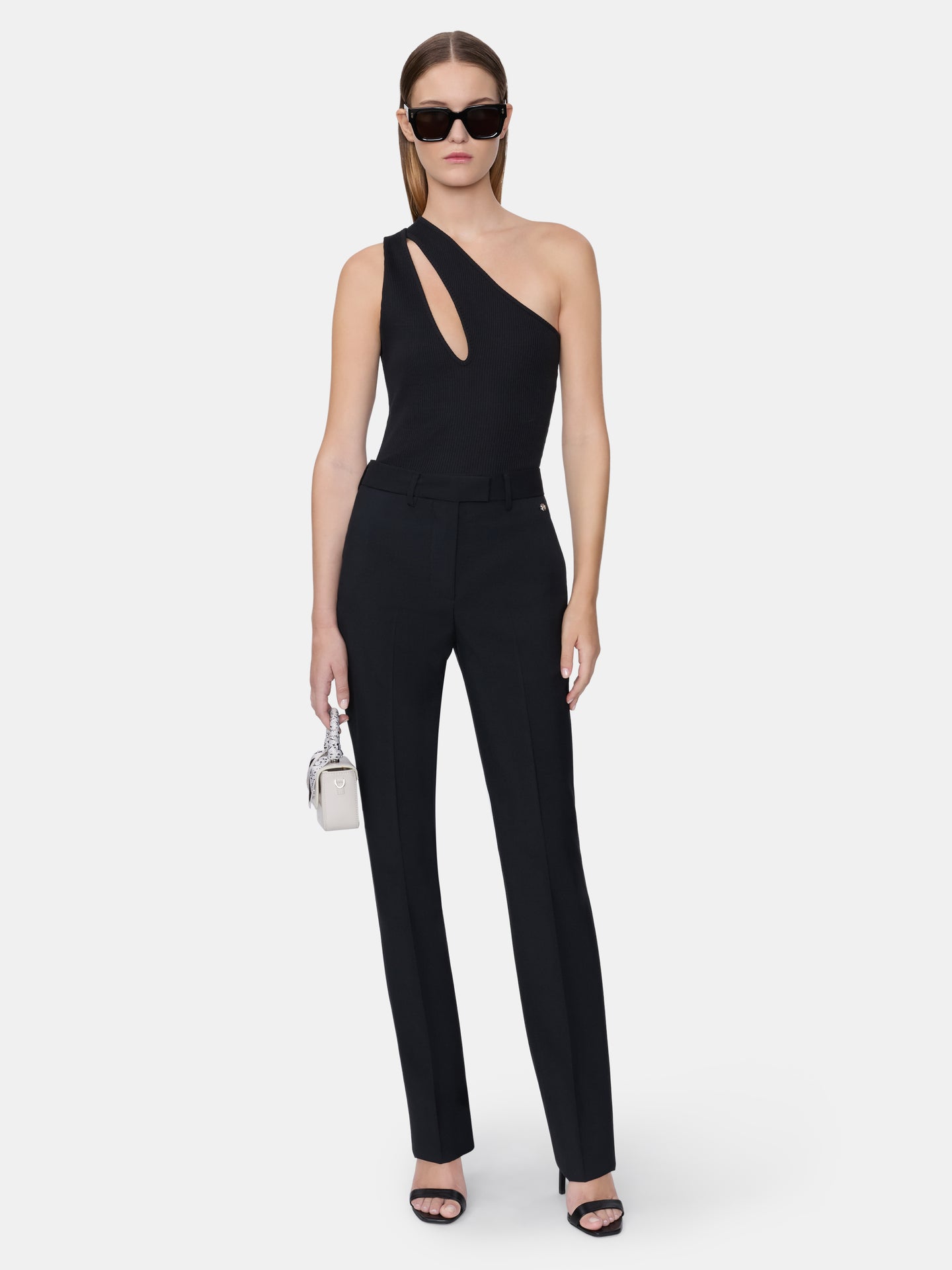 WOMEN - WOMEN'S MA ASYMMETRIC TOP - BLACK - AMIRI