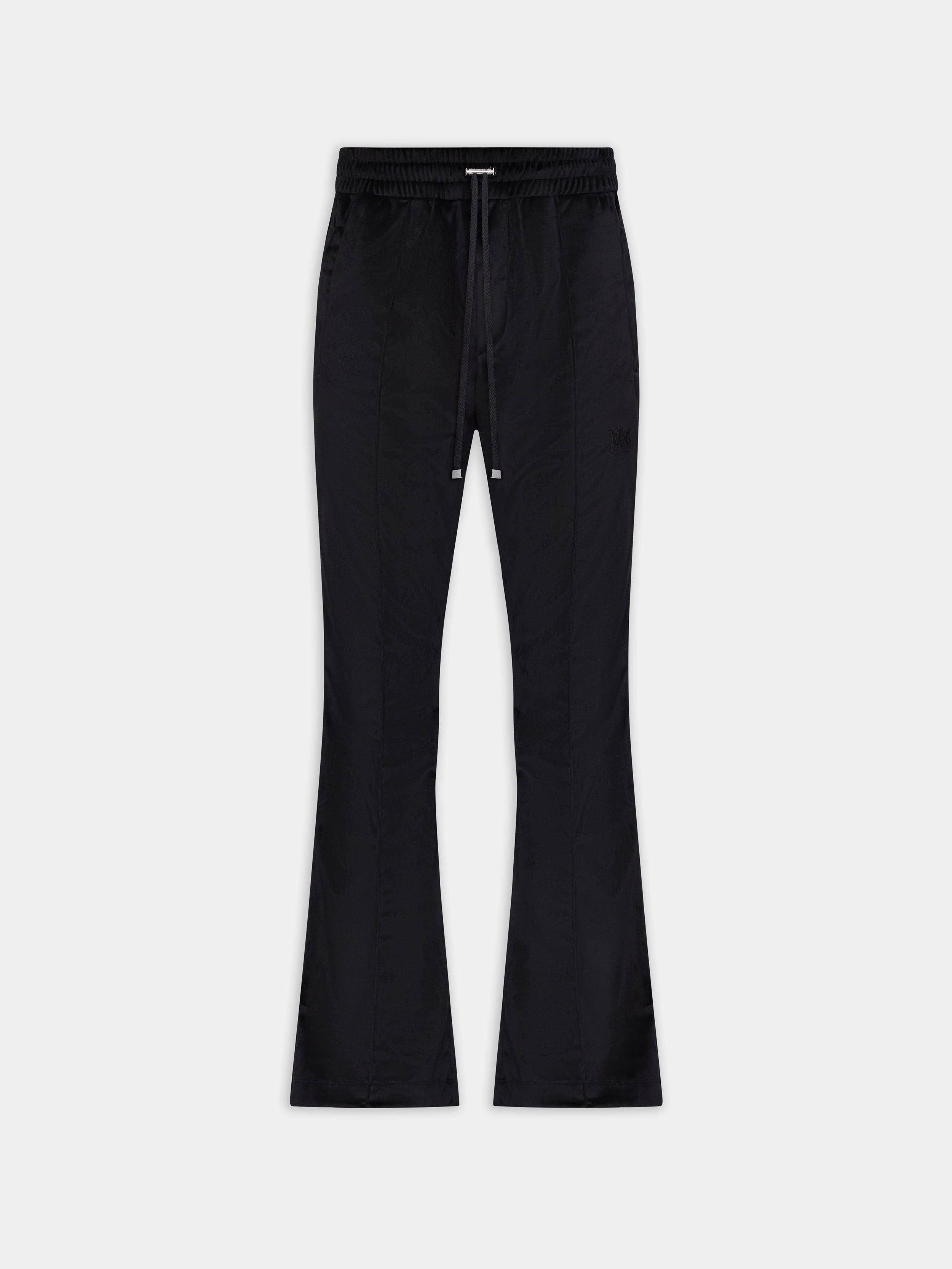 Product VELVET FLARE TRACK PANT - BLACK featured image