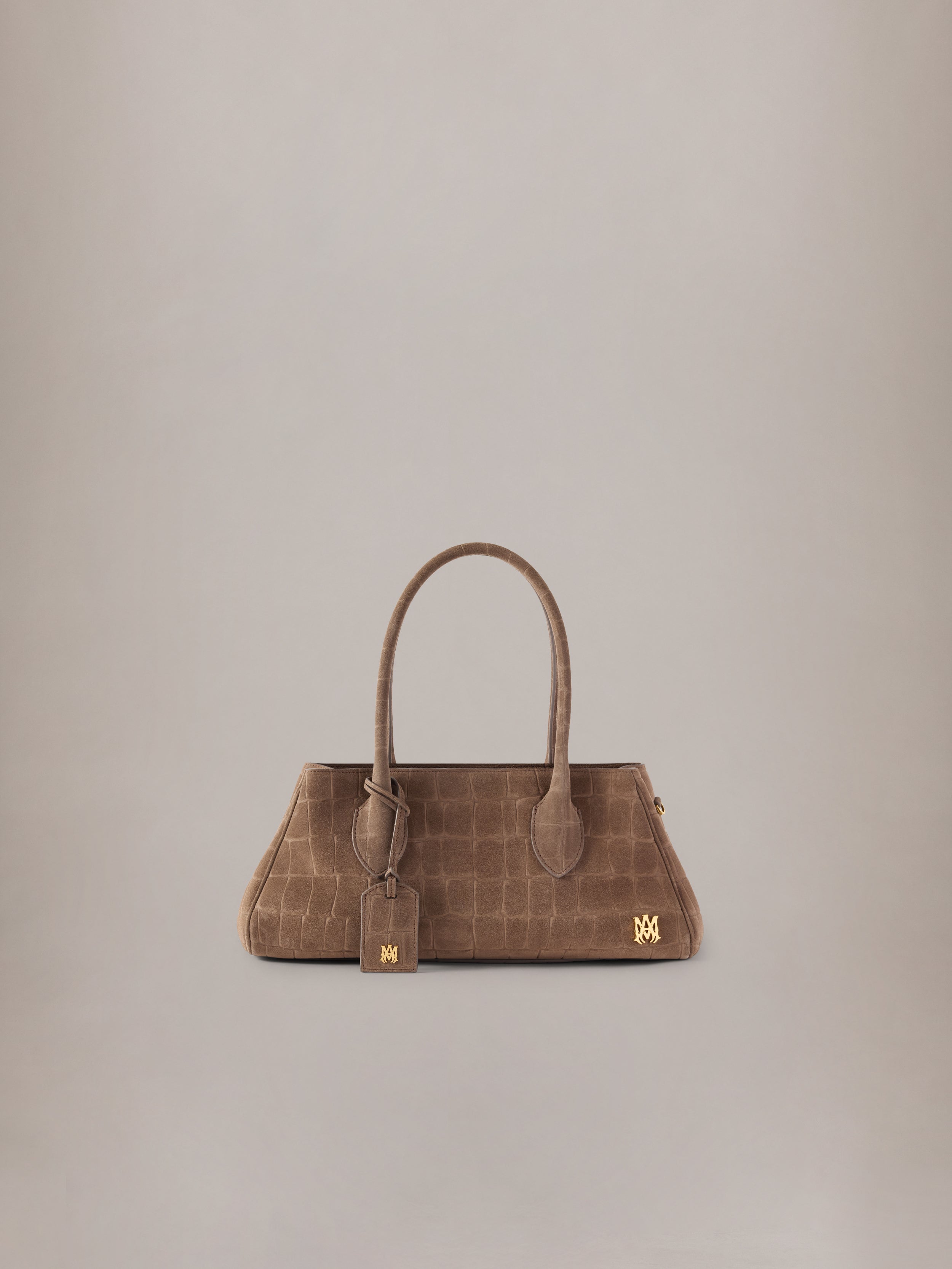Product WOMEN - WOMEN'S SUEDE CROC HONEY 40 SHOULDER - Dark Brown featured image