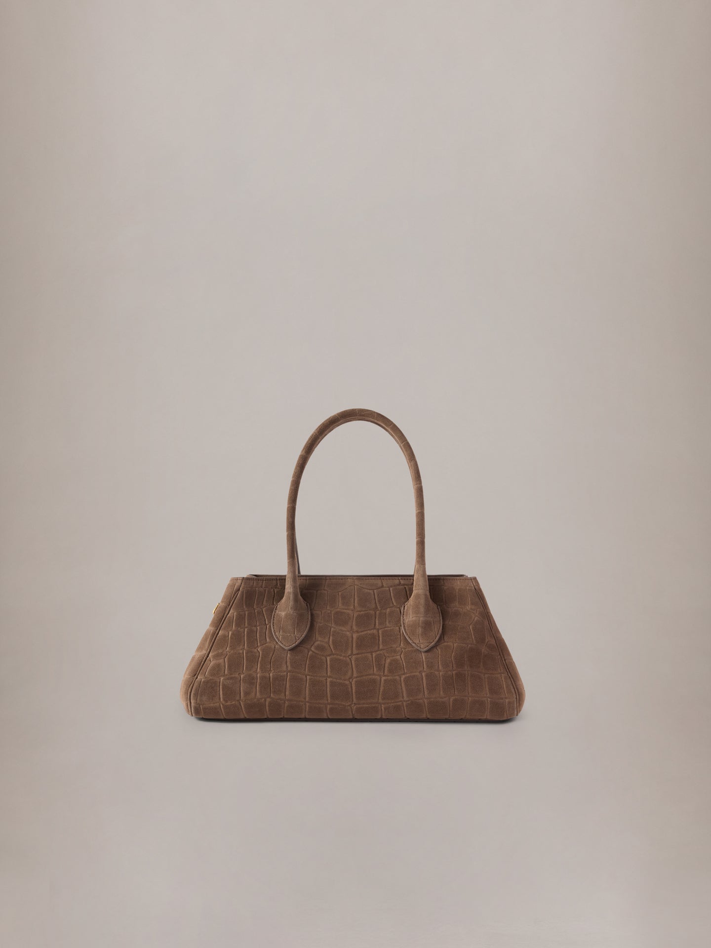 WOMEN - WOMEN'S SUEDE CROC HONEY 40 SHOULDER - Dark Brown