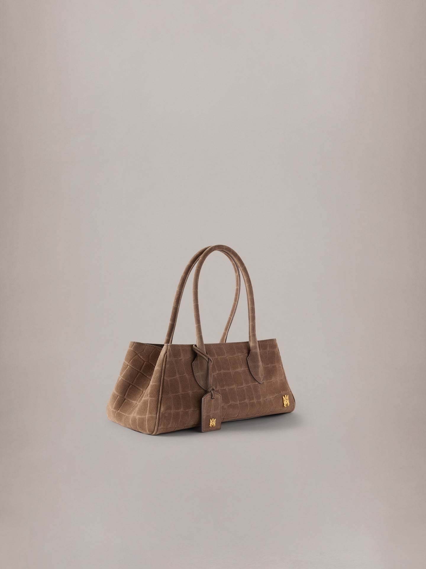 WOMEN - WOMEN'S SUEDE CROC HONEY 40 SHOULDER - Dark Brown