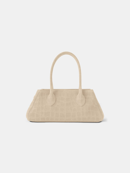 WOMEN - WOMEN'S SUEDE CROC HONEY 40 SHOULDER - Taupe