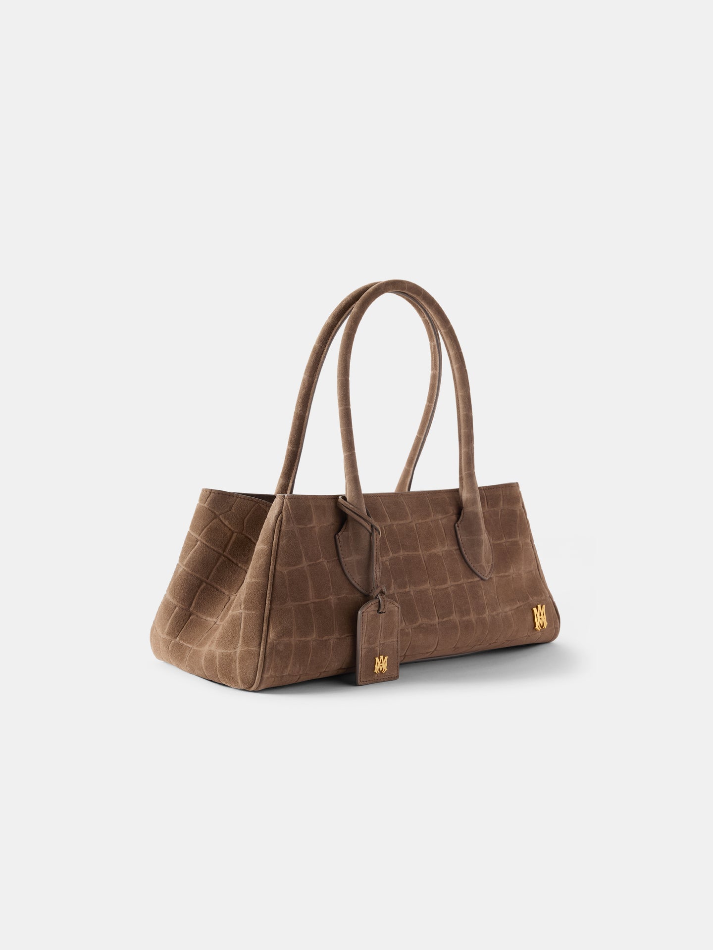 WOMEN - WOMEN'S SUEDE CROC HONEY 40 SHOULDER - Dark Brown