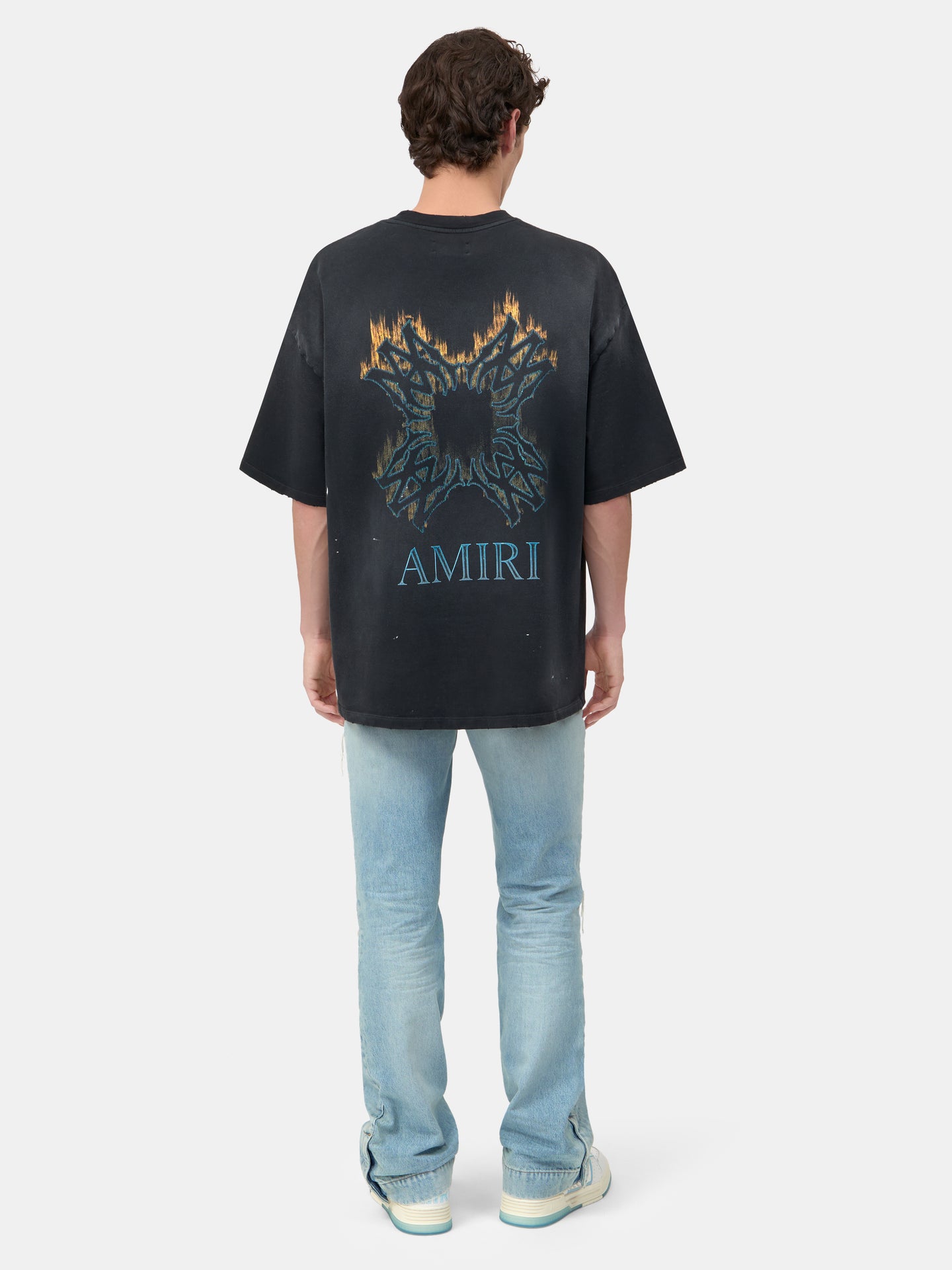MA QUAD FLAMES OVERSIZED TEE - Black - AMIRI