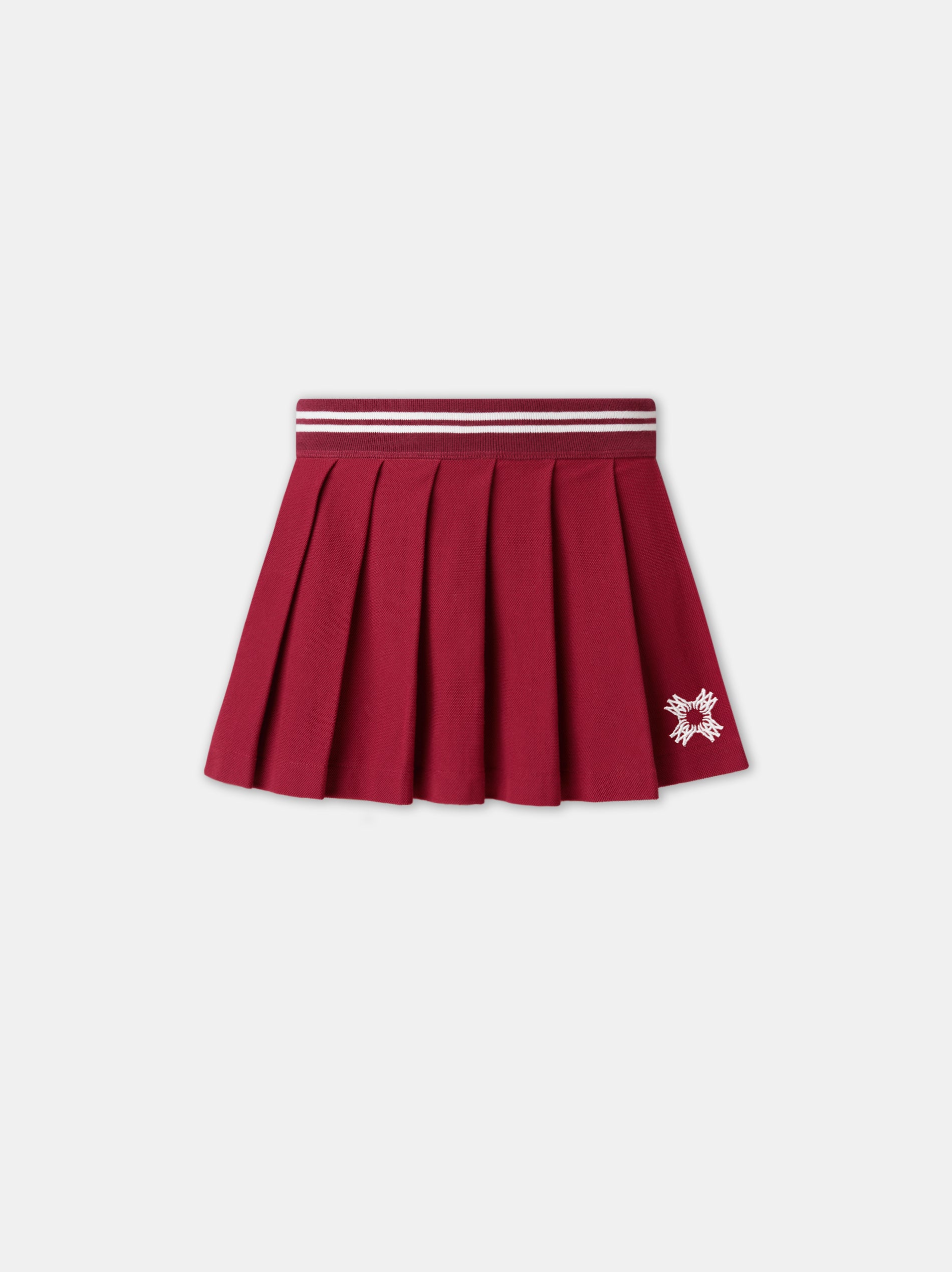 Product WOMEN - WOMEN'S MA QUAD PLEATED MINI SKIRT - Deep Red featured image