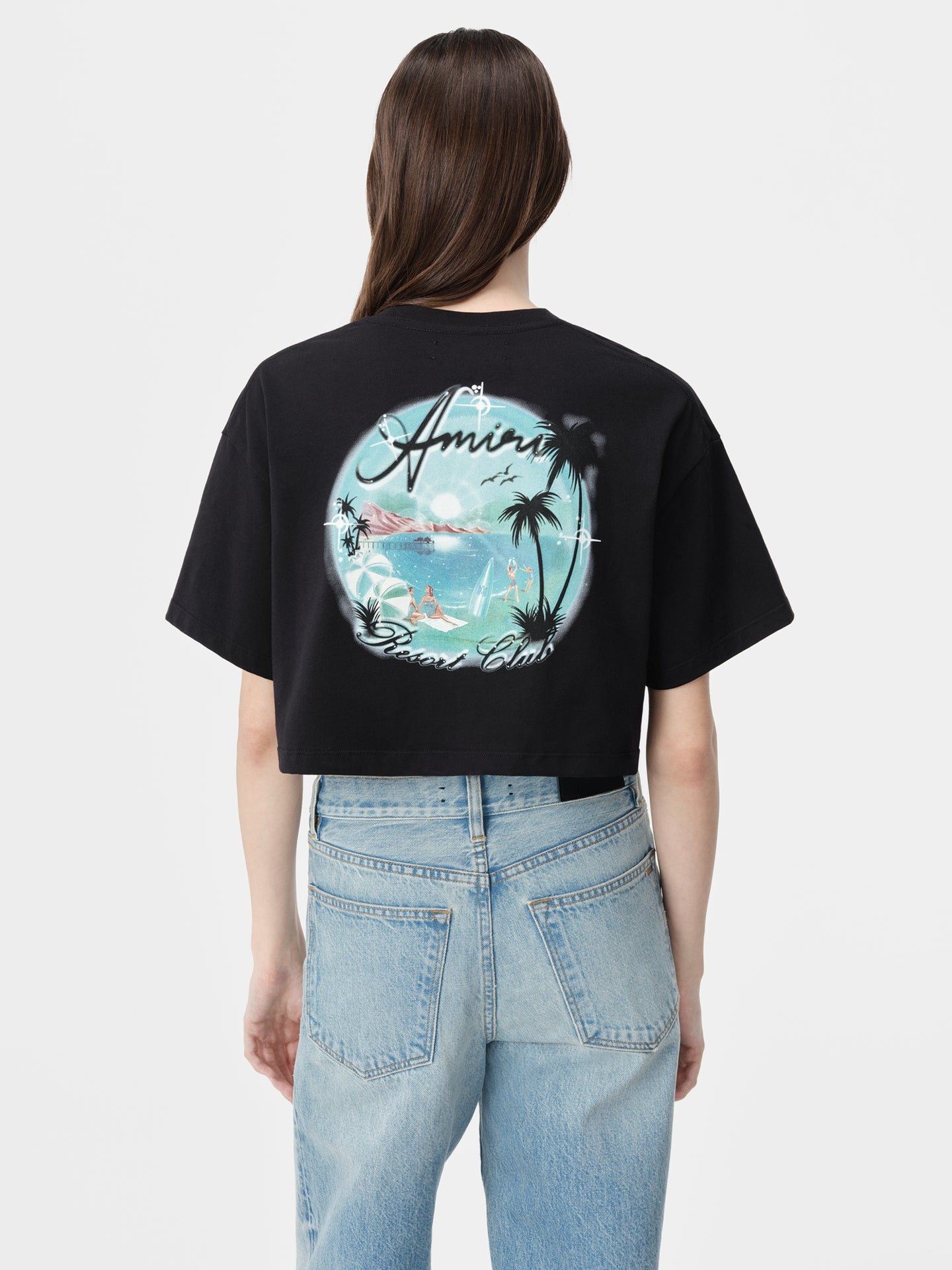 WOMEN - WOMEN'S AMIRI PARADISE AIRBRUSH TEE - Black