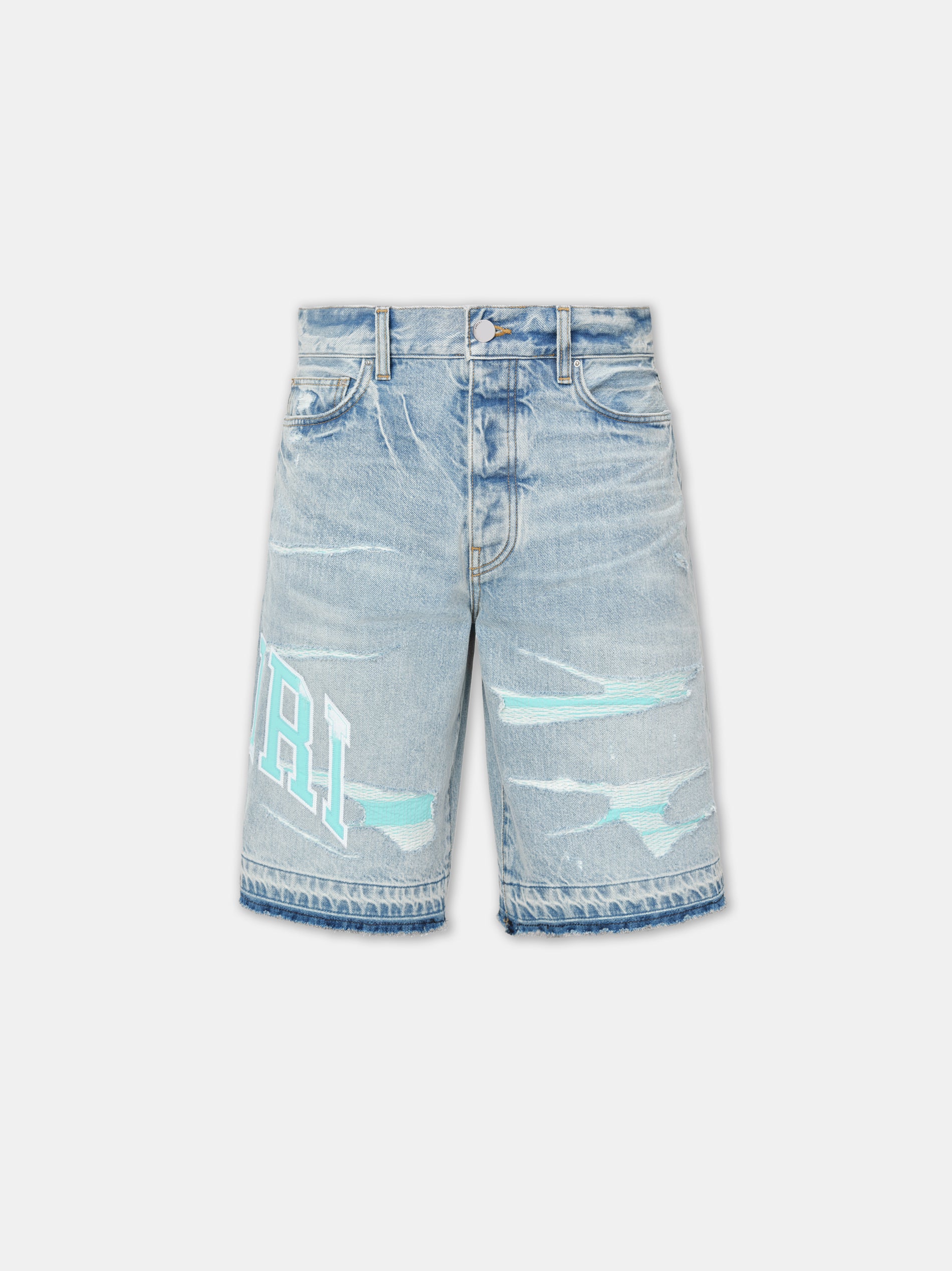 Product VARSITY LOGO REPAIR SHORT - Perfect Indigo featured image