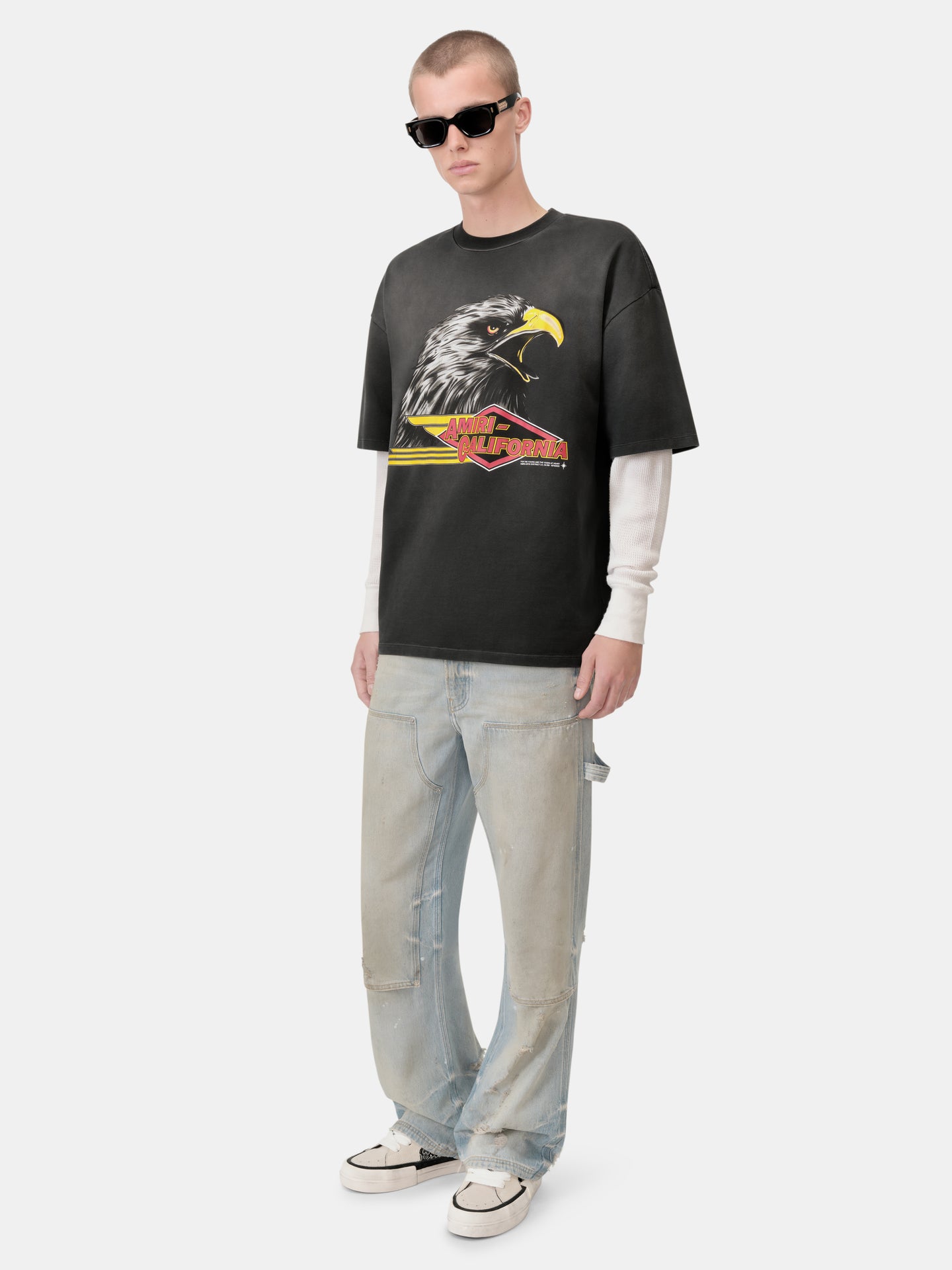 AMIRI EAGLE OVERSIZED TEE - Black - AMIRI