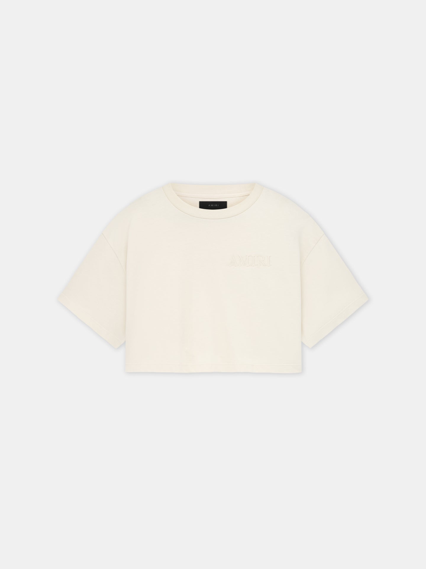 WOMEN - WOMEN'S AMIRI EMBROIDERED CROPPED TEE - Alabaster