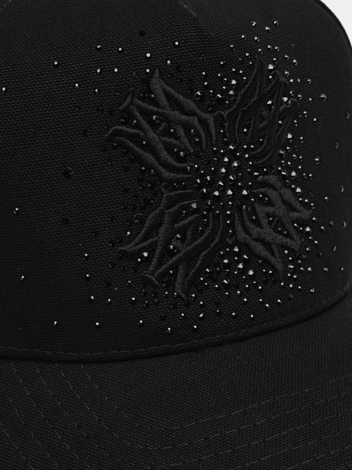 MA QUAD CRYSTAL CANVAS HAT - Black