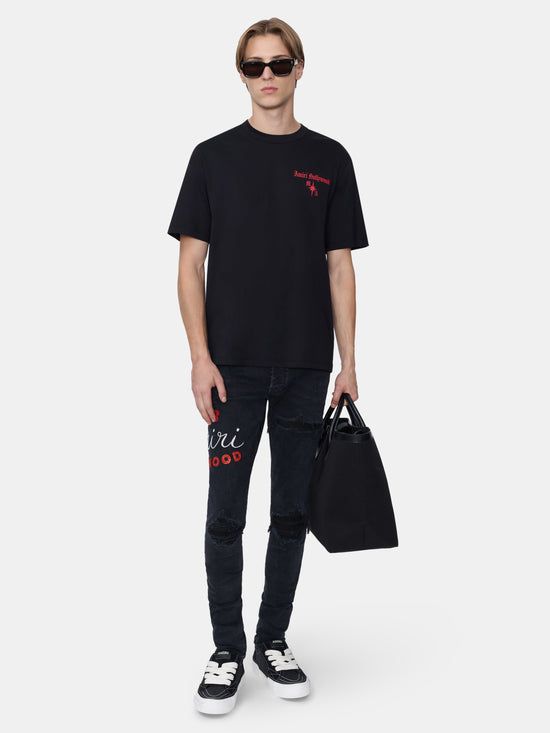 AMIRI HOLLYWOOD GOTHIC TEE - BLACK - AMIRI