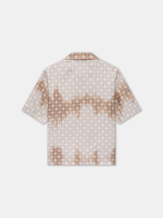 MA QUAD BLEACHED CAMP SHIRT - Camel