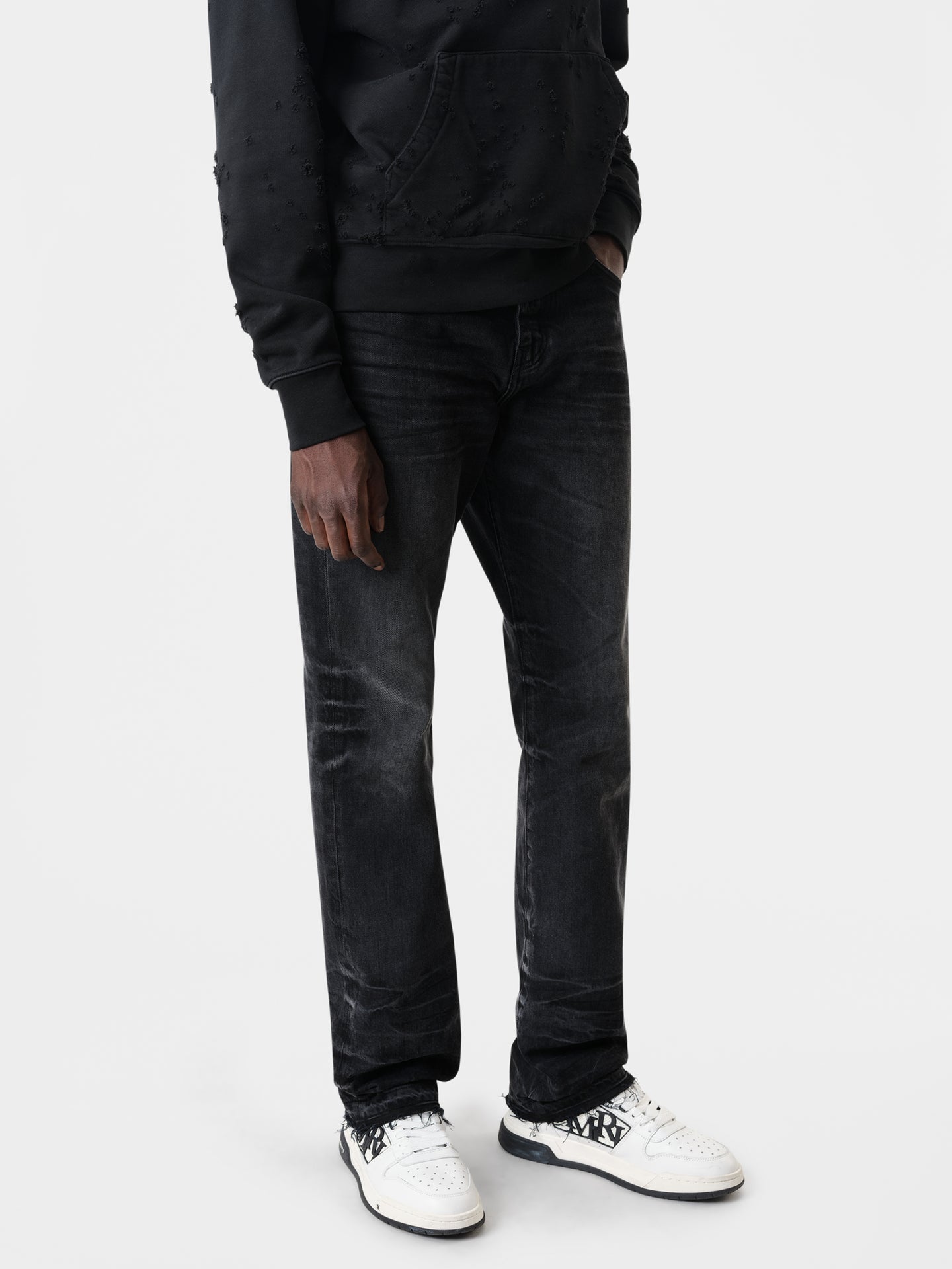 RELEASE HEM STRAIGHT JEAN - Faded Black